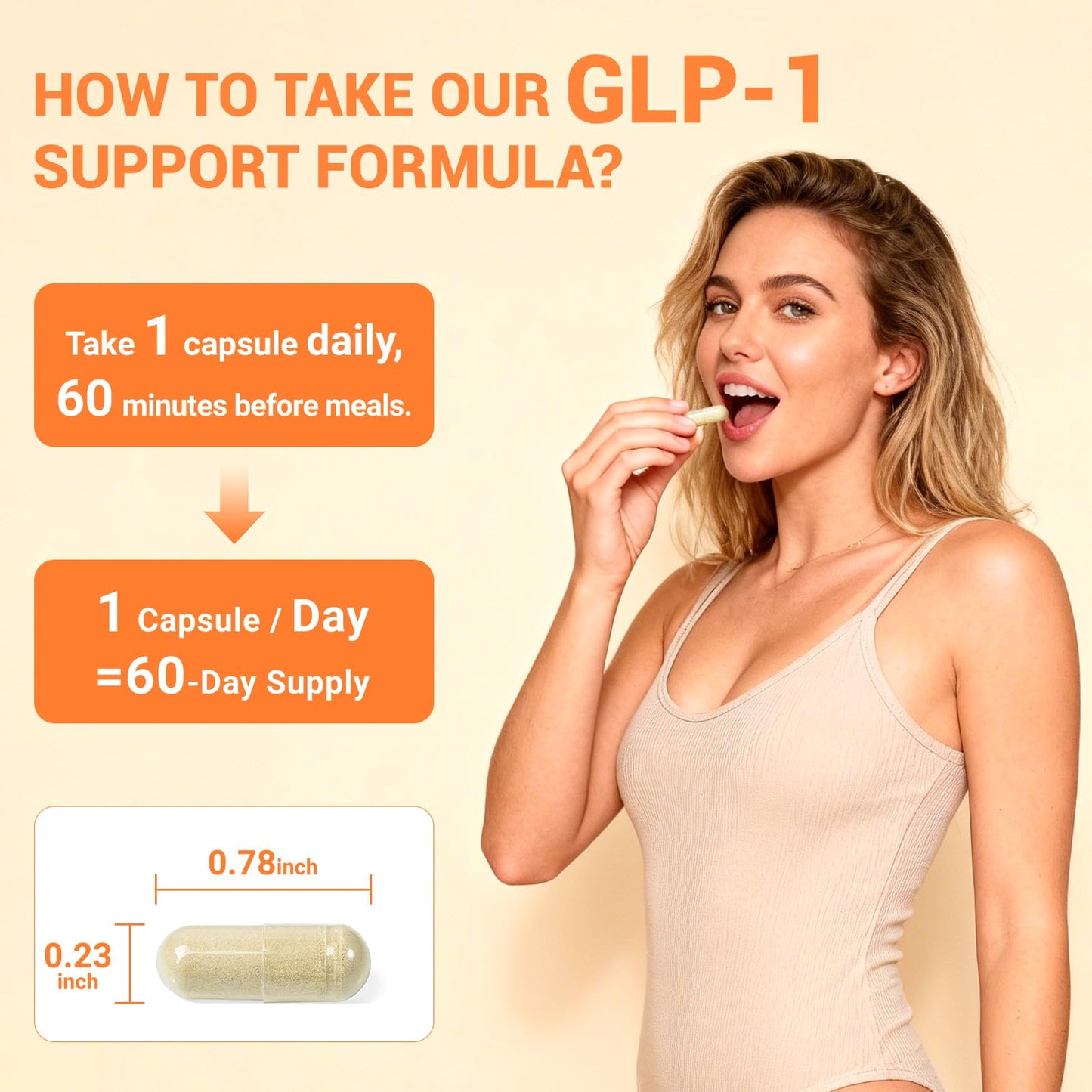 Nature Echo GLP-1 Supplement Support with Akkermansia Muciniphila, Collagen, Inulin & Chromium, 60 Capsules