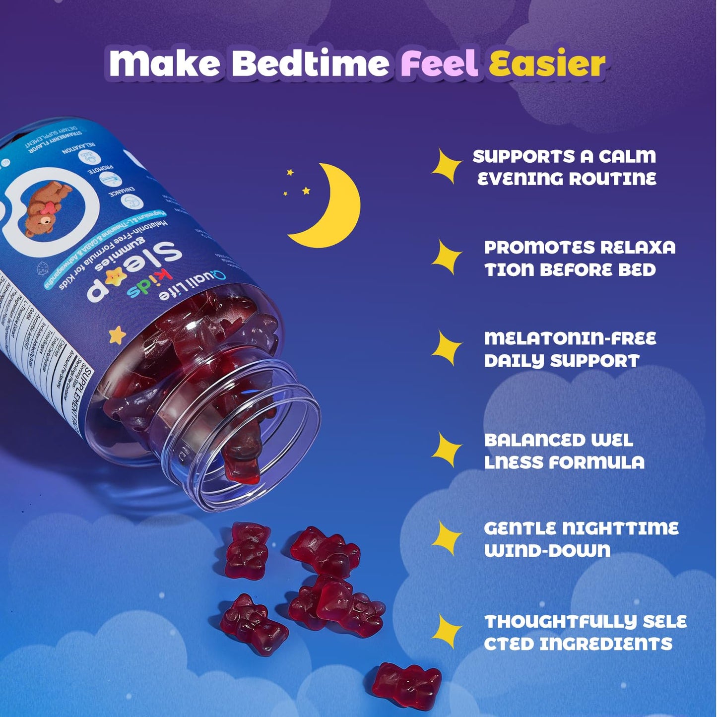 QualiLife Kids Sleep Gummies 60 Count