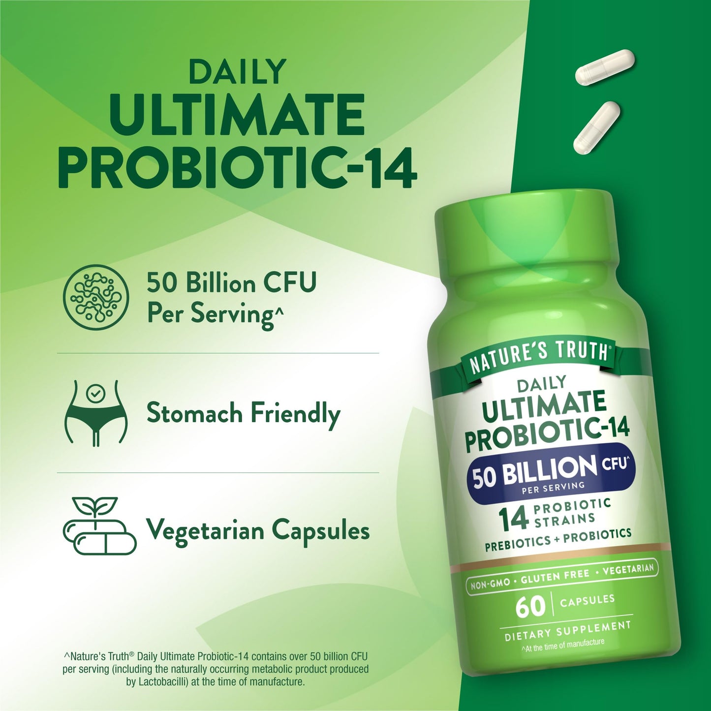 Nature's Truth Probiotic for Women and Men Capsule 60 Count