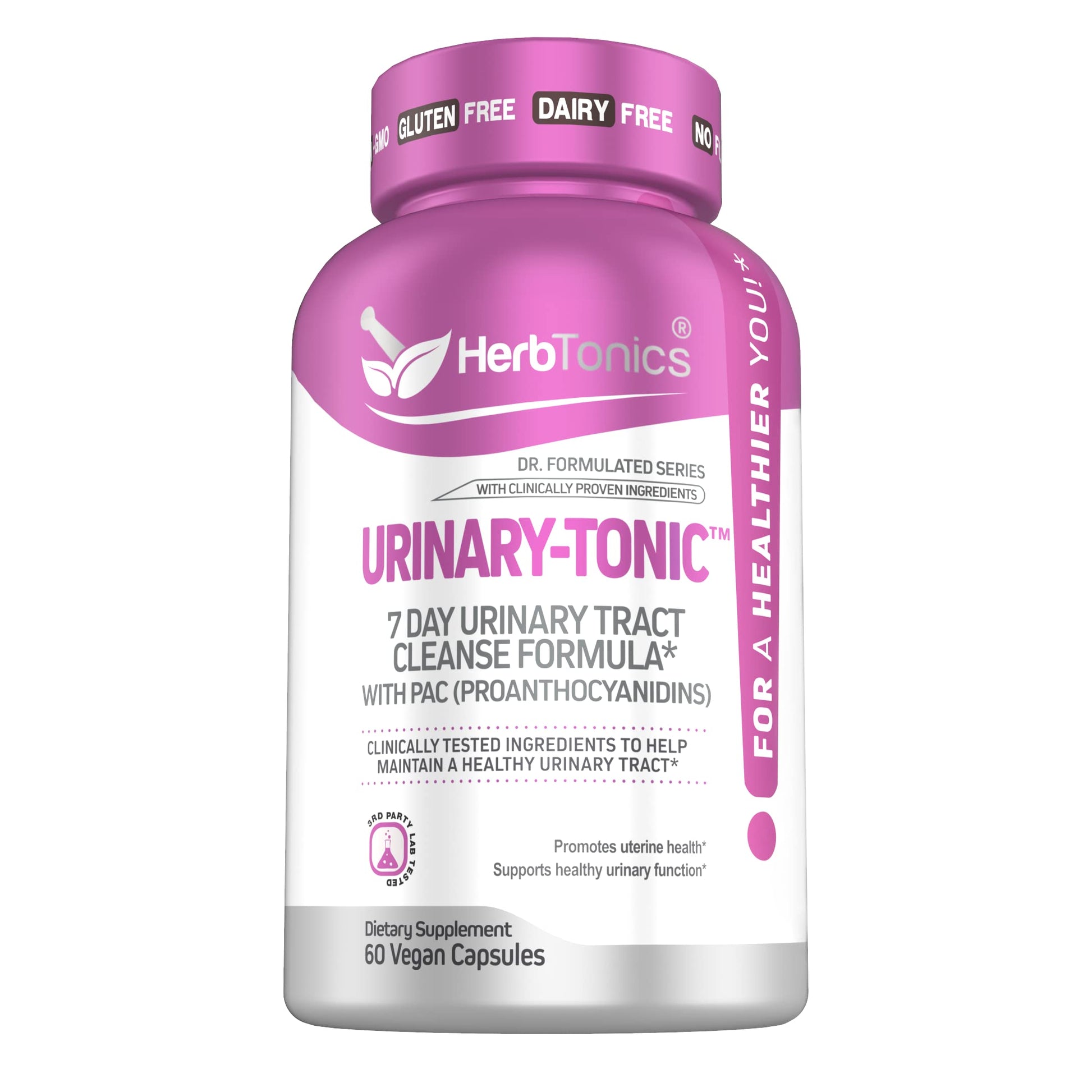 Herbtonics Fast Acting Urinary Tract Cleanse Treatment Capsule, 60 Count