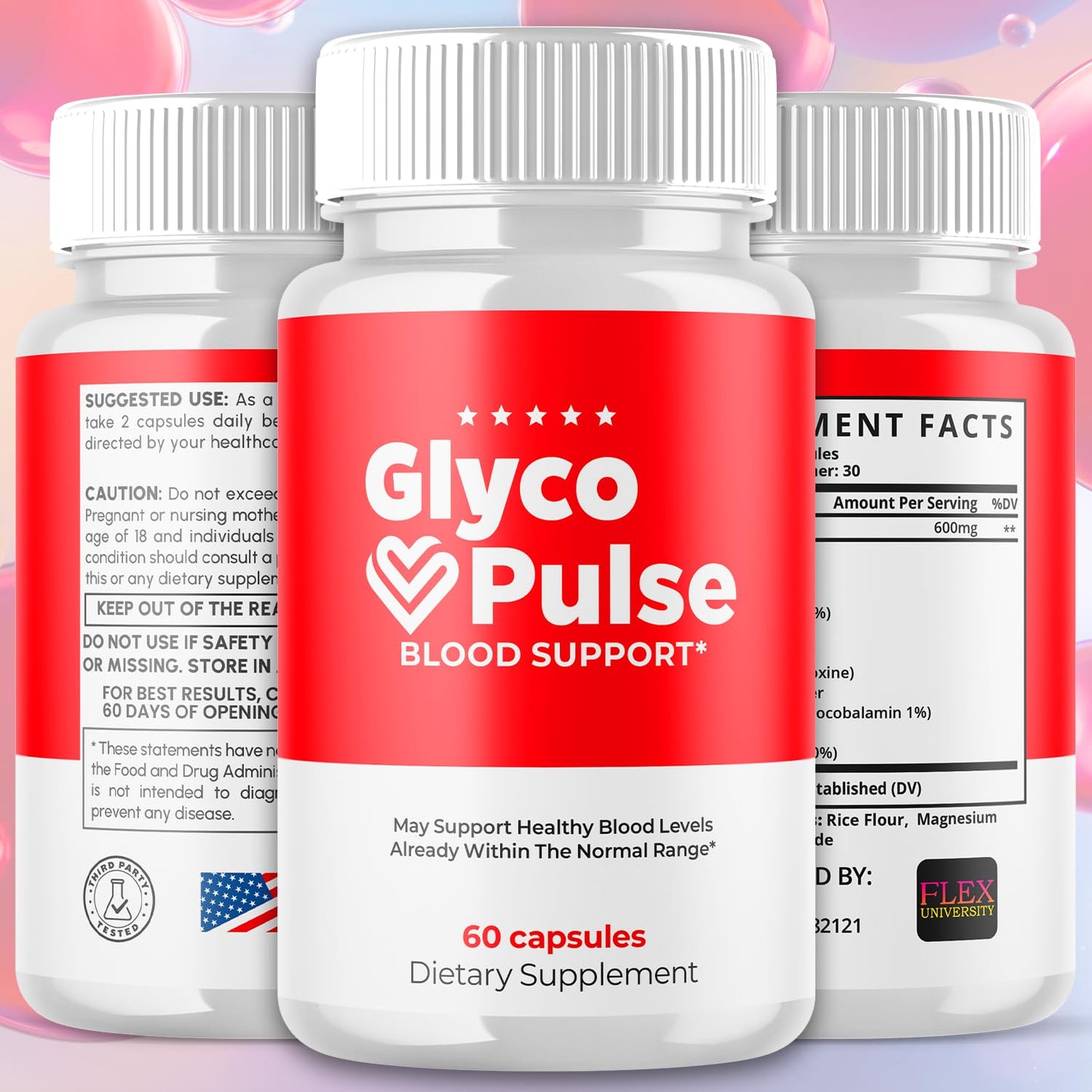 Flex University Glyco Pulse Capsules 180 Capsules
