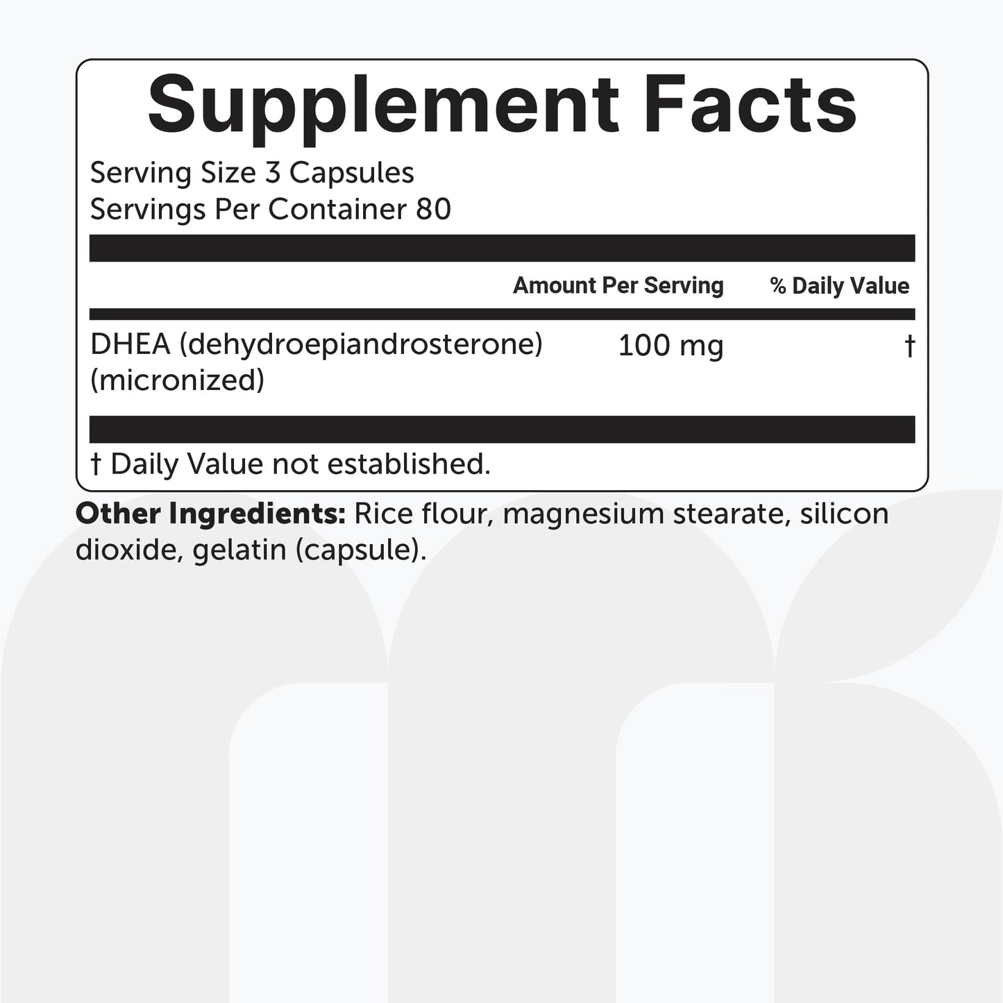 Micro Ingredients DHEA 100 mg Capsule 240 Count