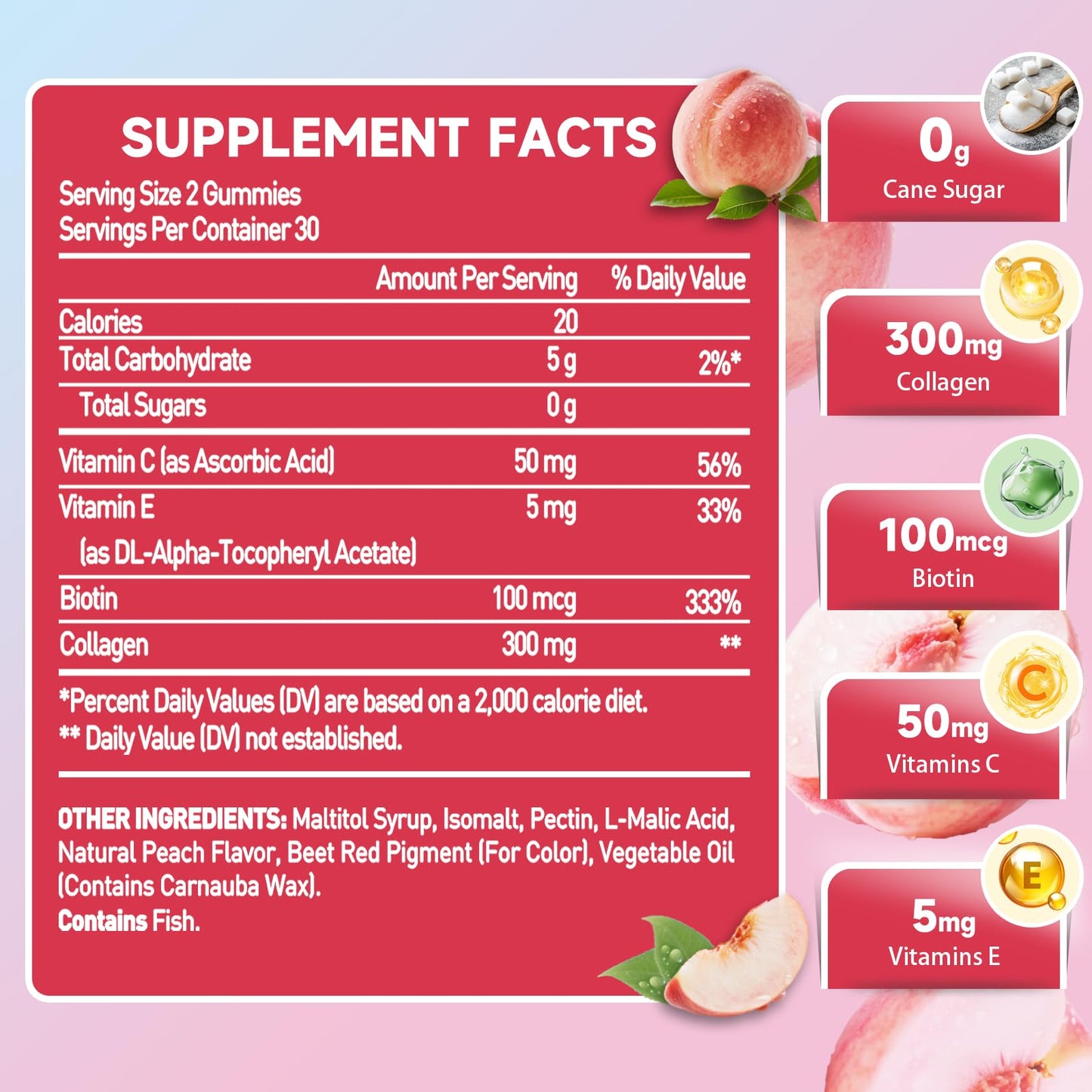 Novafun Collagen Gummies 300mg, 60 Gummies