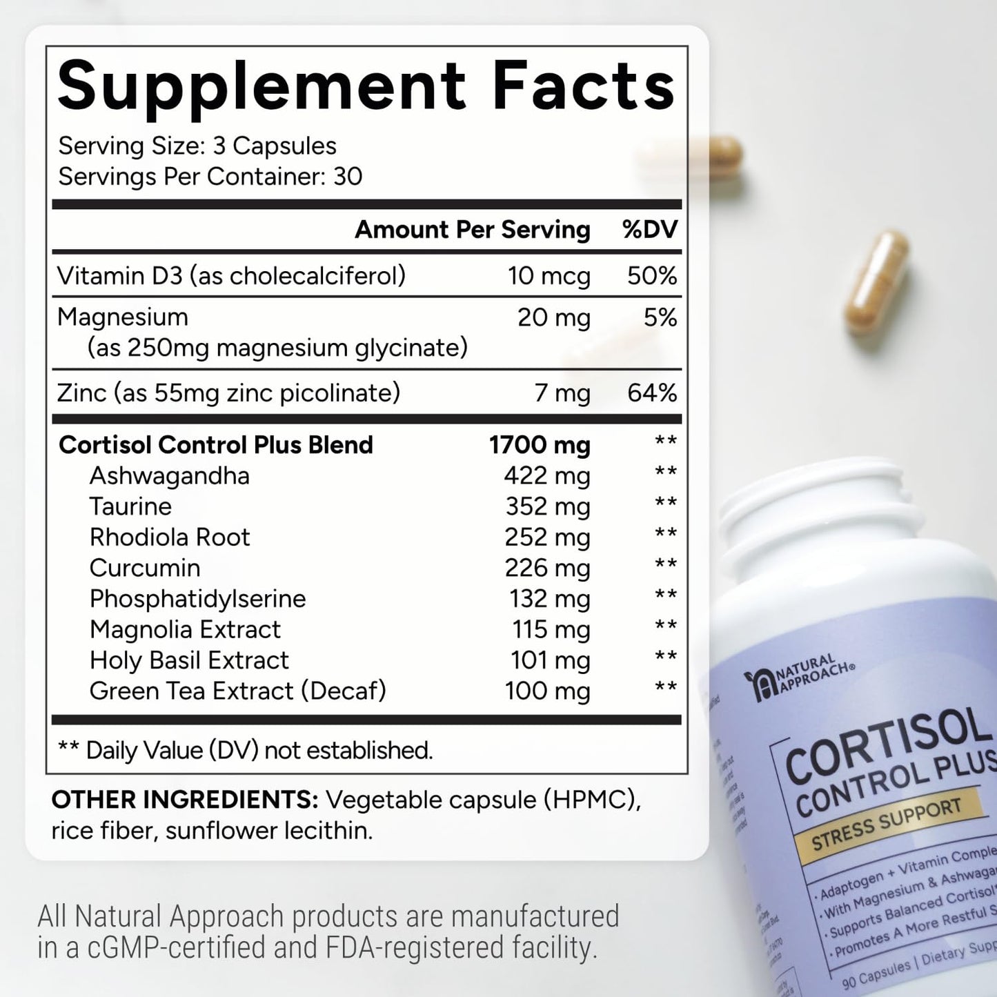 Natural Approach Cortisol Control Plus 90 Capsules