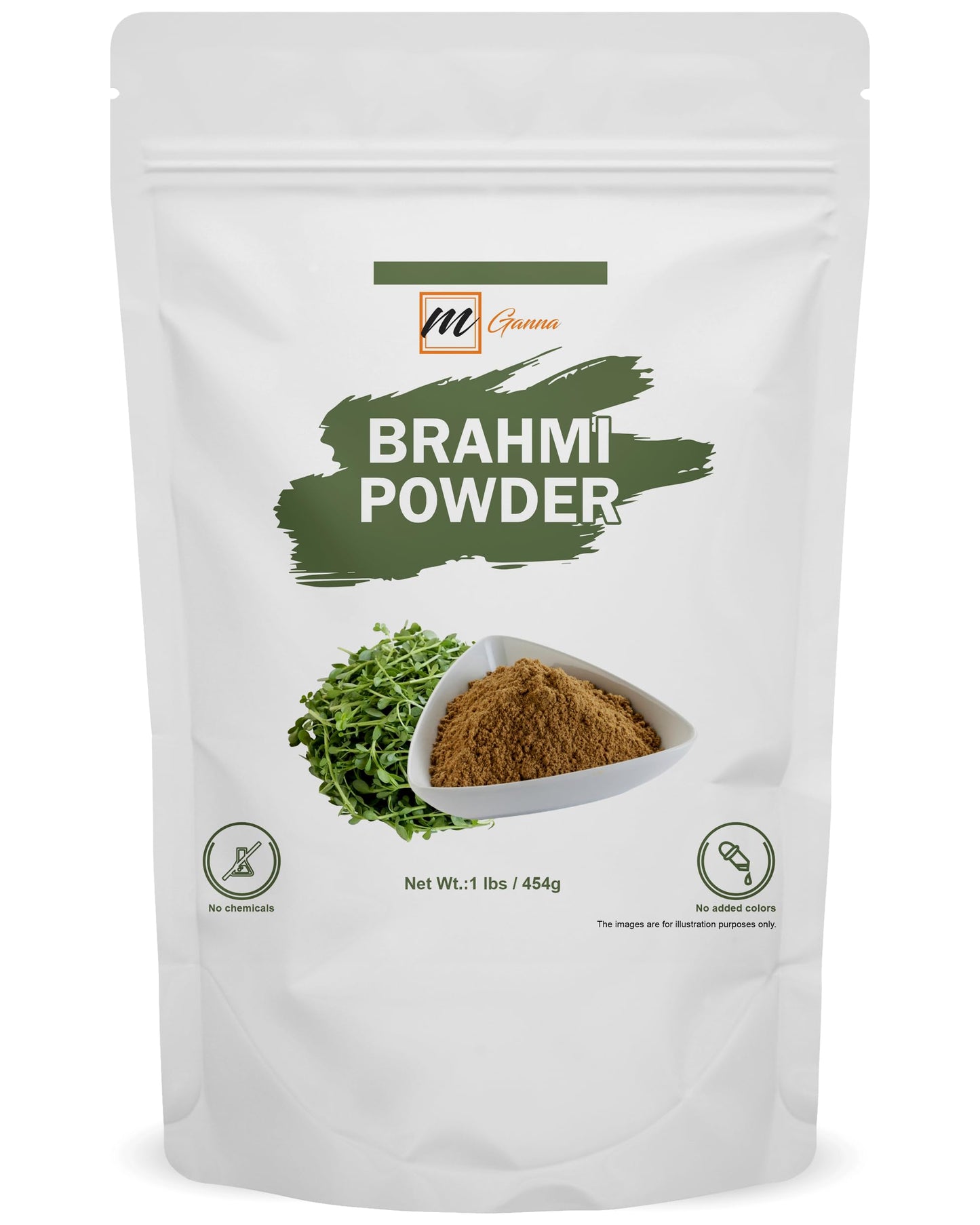 mGanna Brahmi Bacopa Monnieri Powder, 16 Ounce