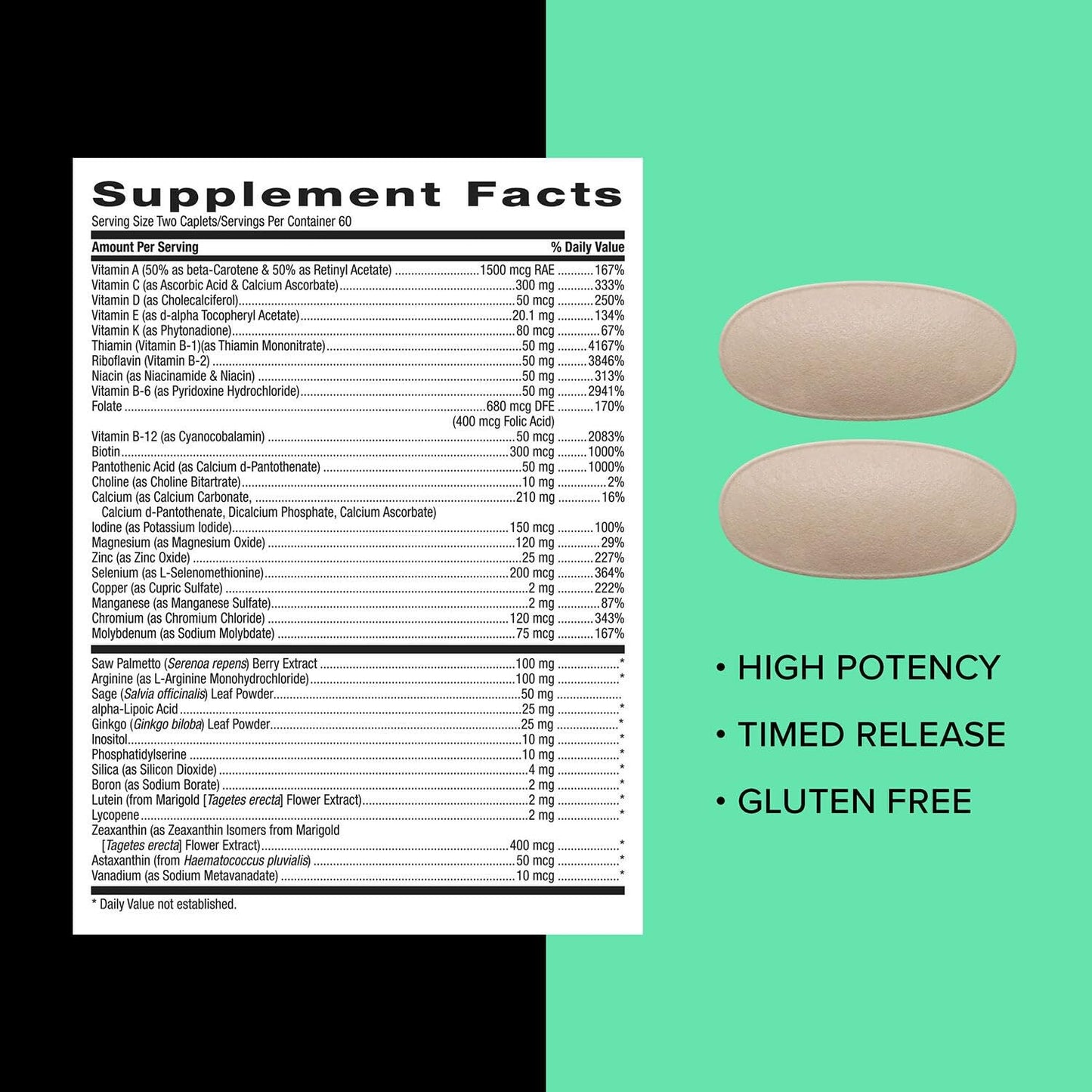 GNC Mega Men 50 Plus Multivitamin for Men Caplets 120
