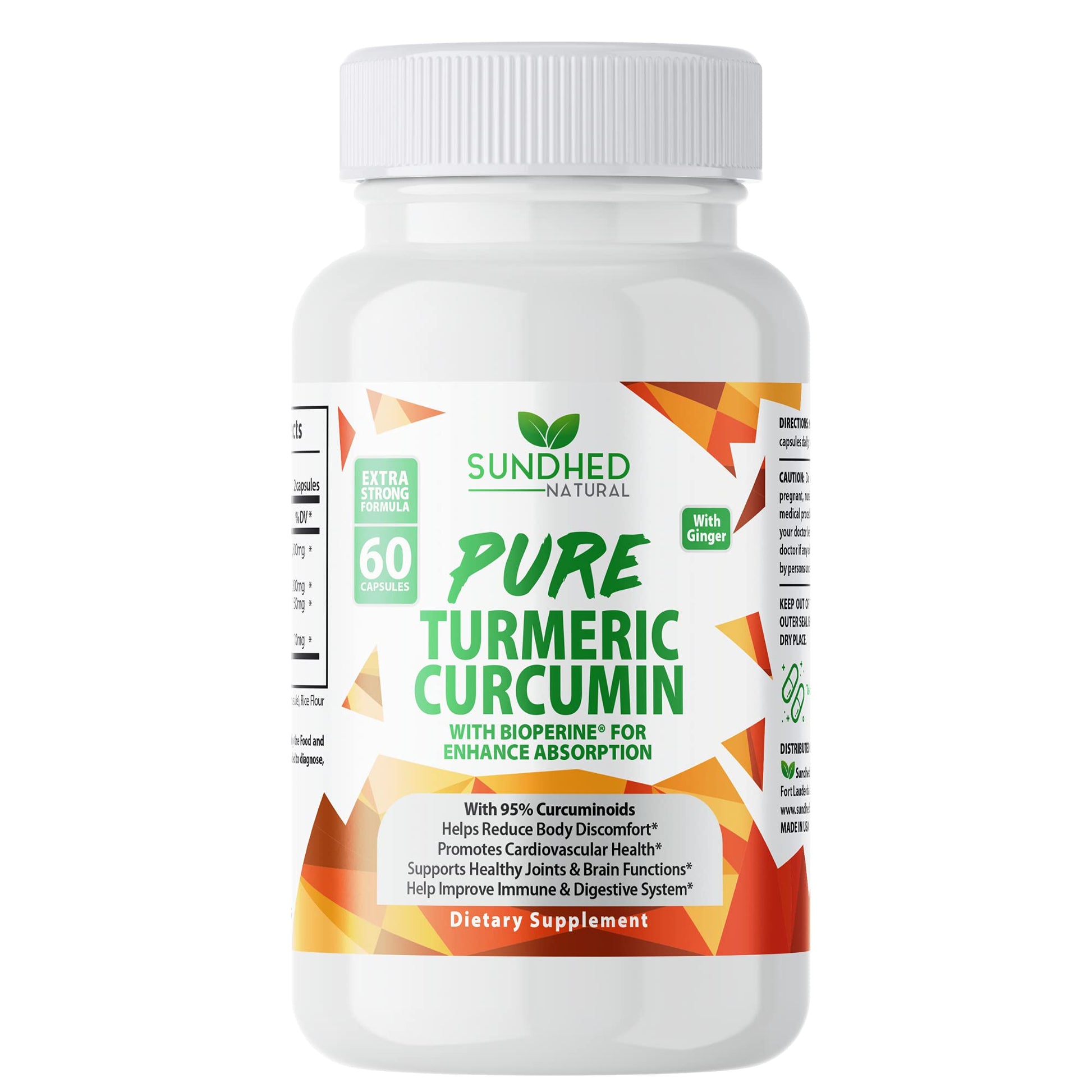 Sundhed Natural Turmeric Curcumin Capsules, 60 Count