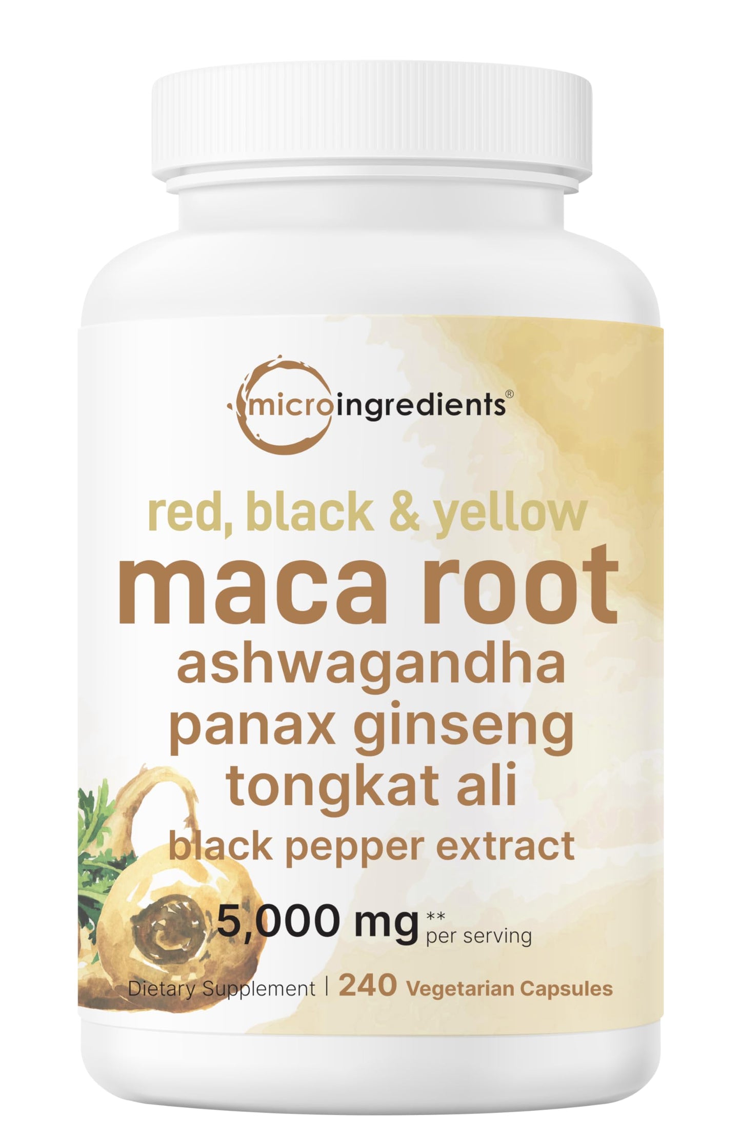 Micro Ingredients Maca Root Capsules, 240 Count