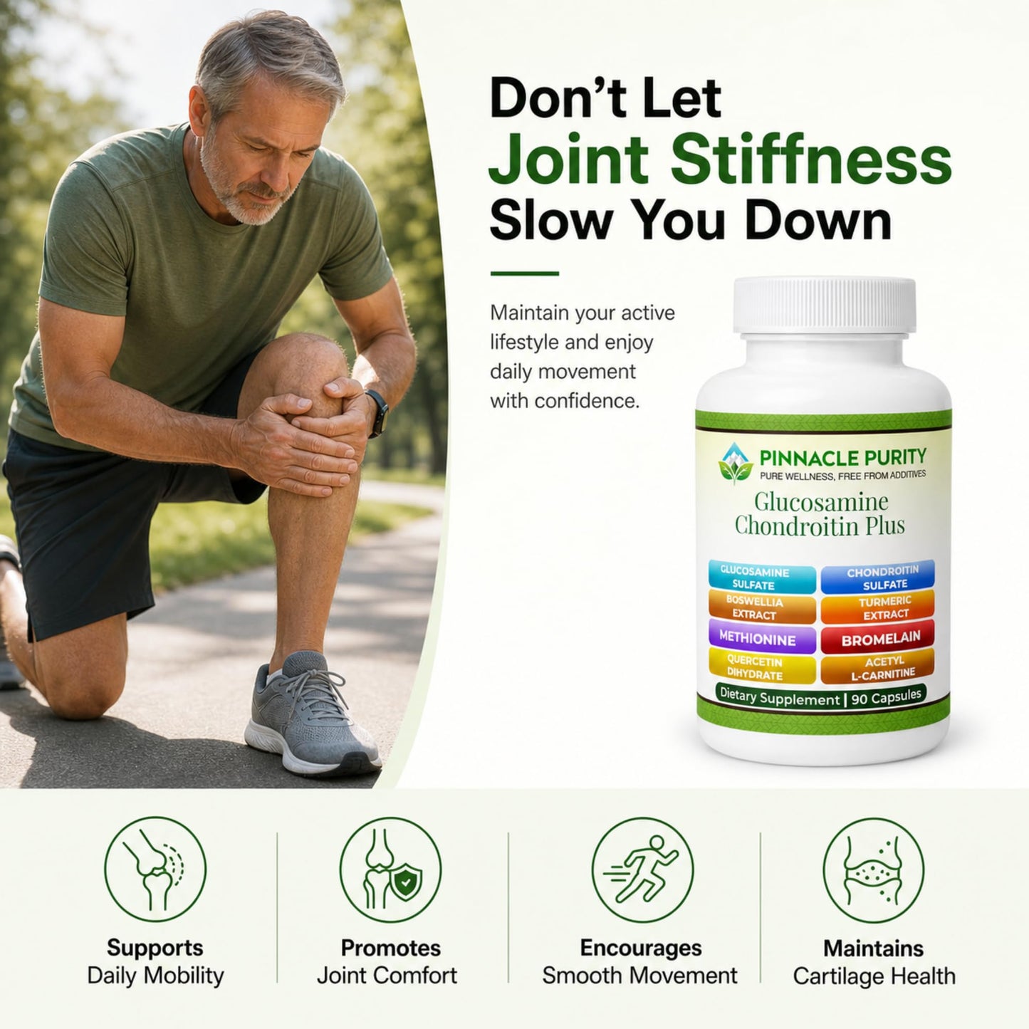Pinnacle Purity Glucosamine Chondroitin Plus Capsules, 90