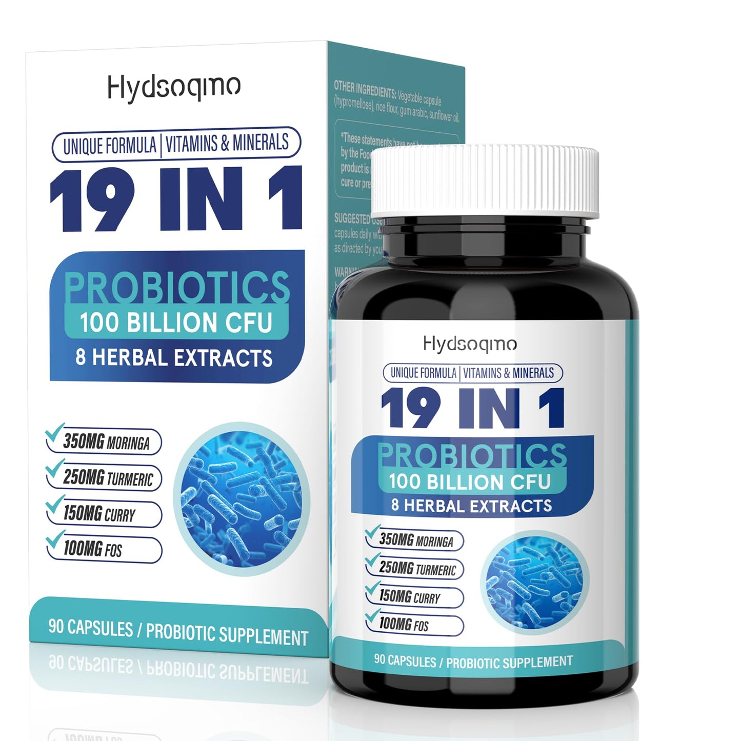 Hydsoqmo Probiotics for Women – Menopause, Digestive & Gut Health Support, 90 Capsules