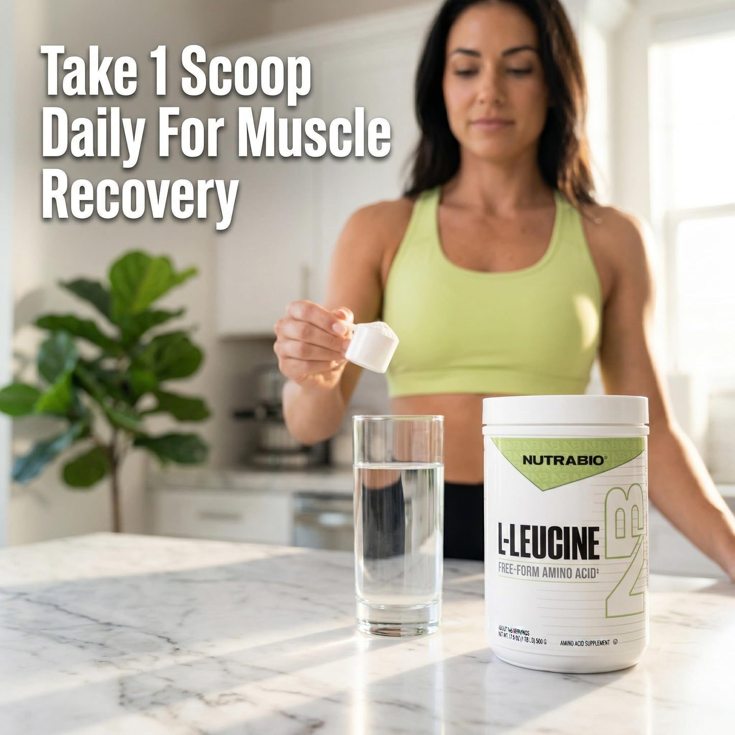 NutraBio L-Leucine Powder 1.1 Pound