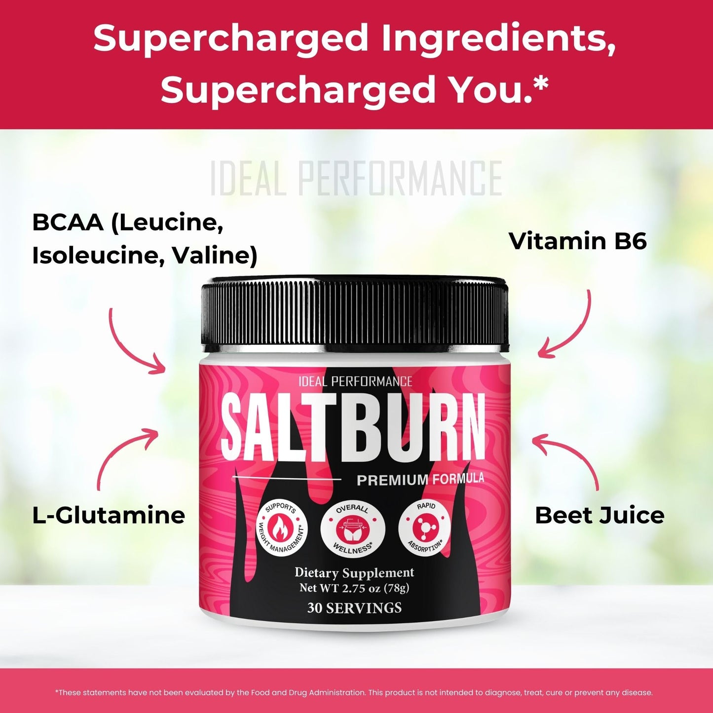 IDEAL PERFORMANCE SaltBurn Powder 2 Ounce