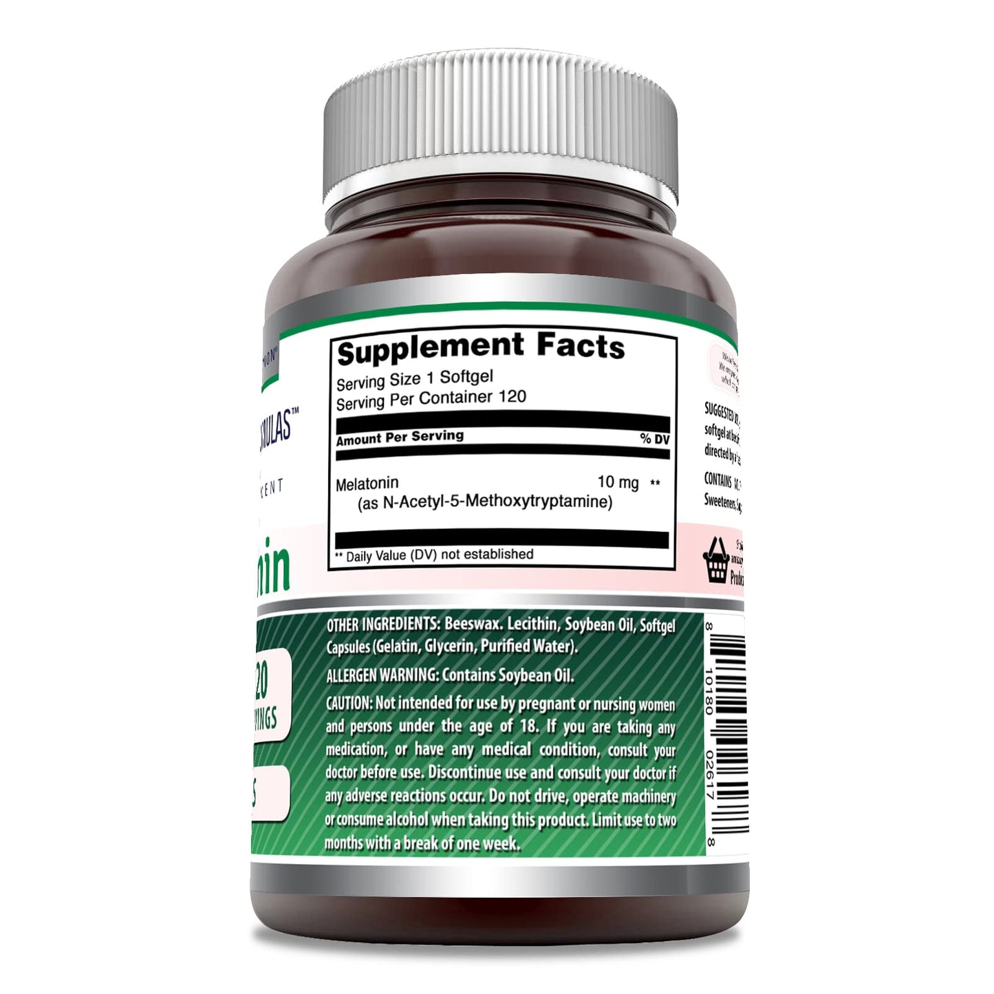 Amazing Nutrition Melatonin 10 mg Softgels 1 Count