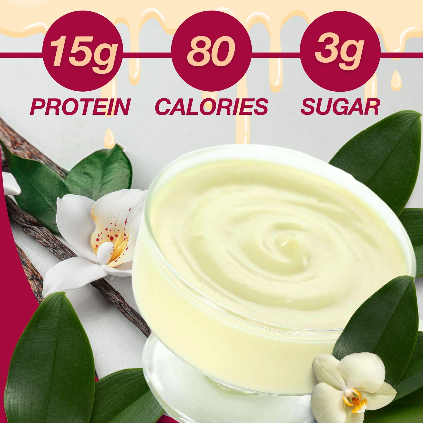 ProtiDIET High Protein Vanilla Instant Pudding Mix Powder, Gluten Free, 5.7 Ounce