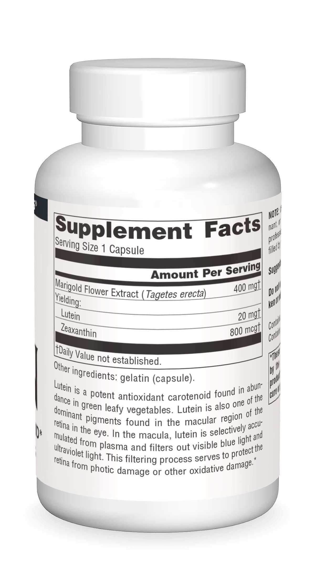 Source Naturals Lutein 20 Mg Capsule, 120 Count