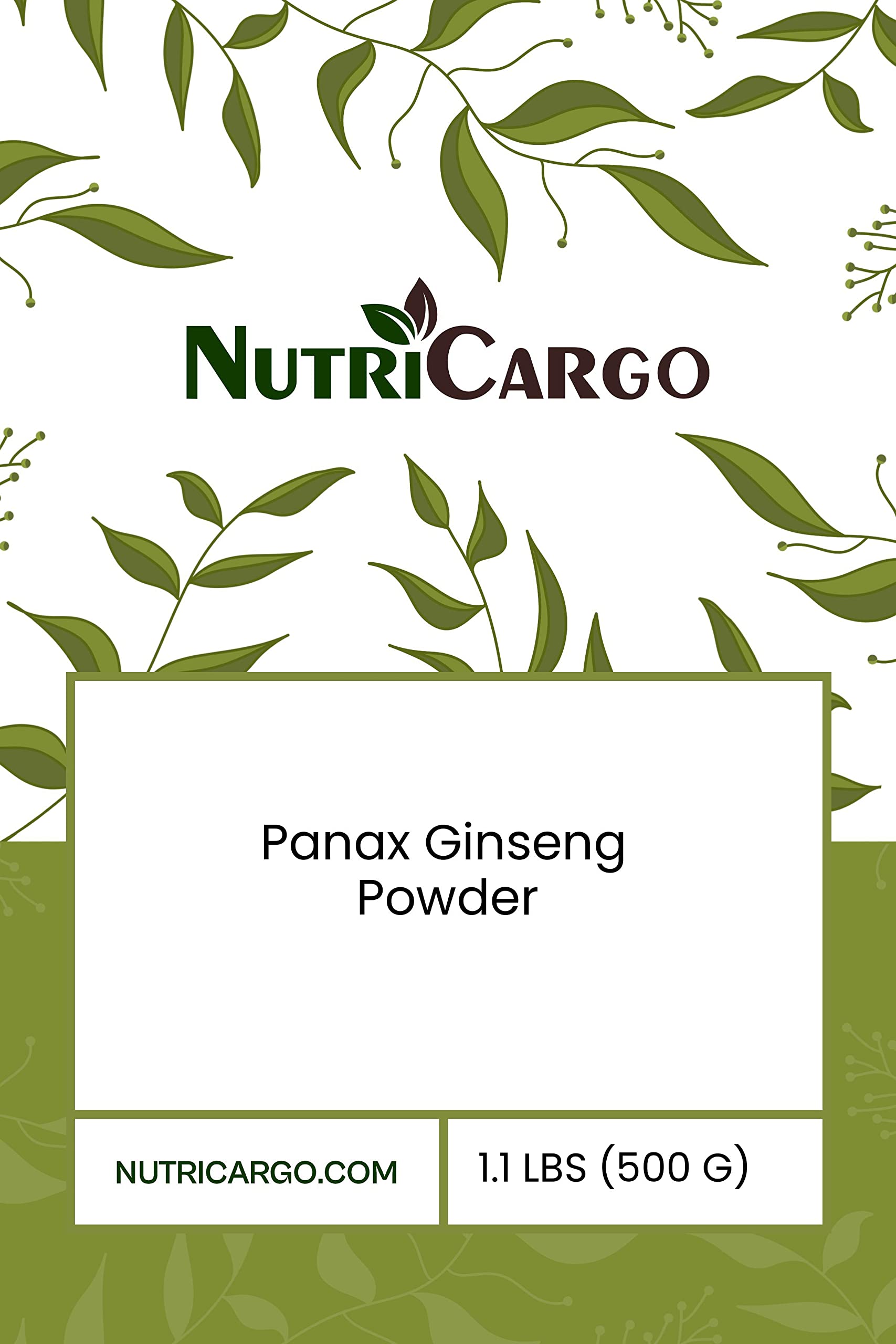 NutriCargo Panax Ginseng Powder 17.6 Ounce