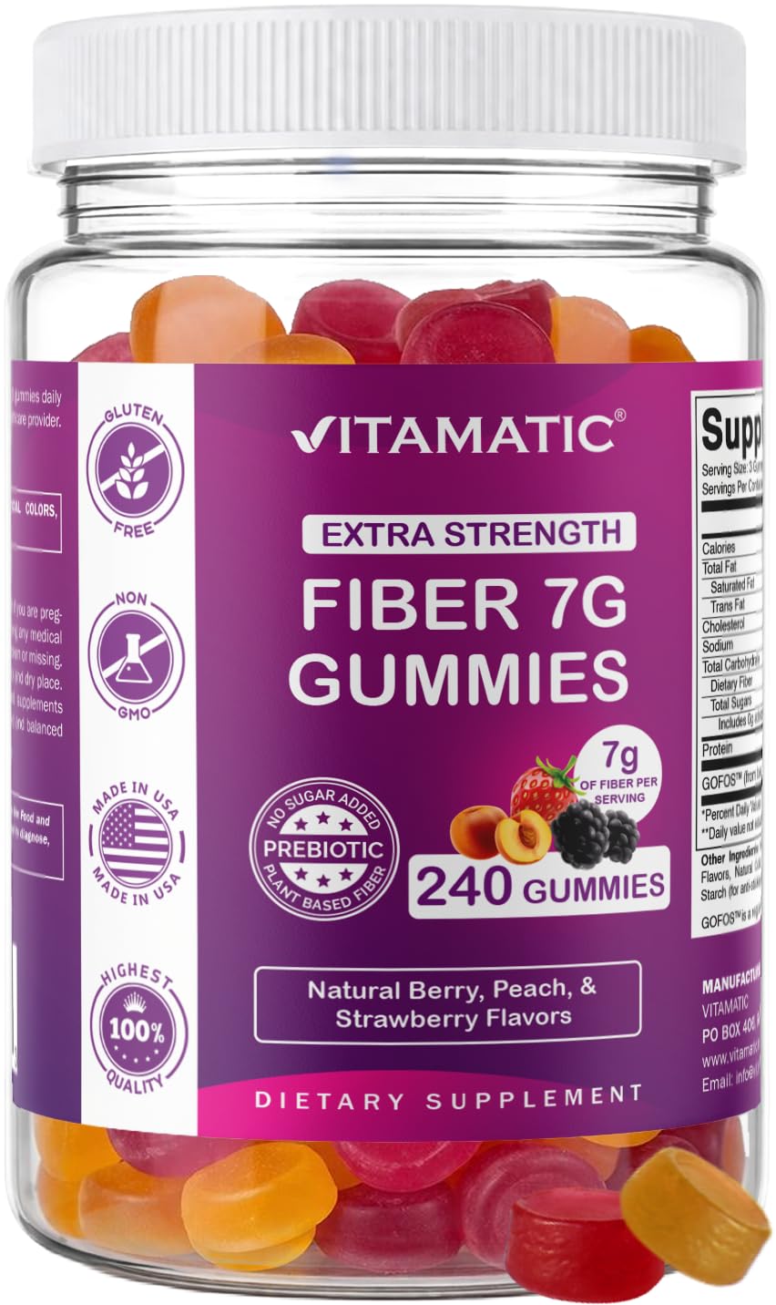 Vitamatic Prebiotic Fiber Gummies Gummy 240 Count