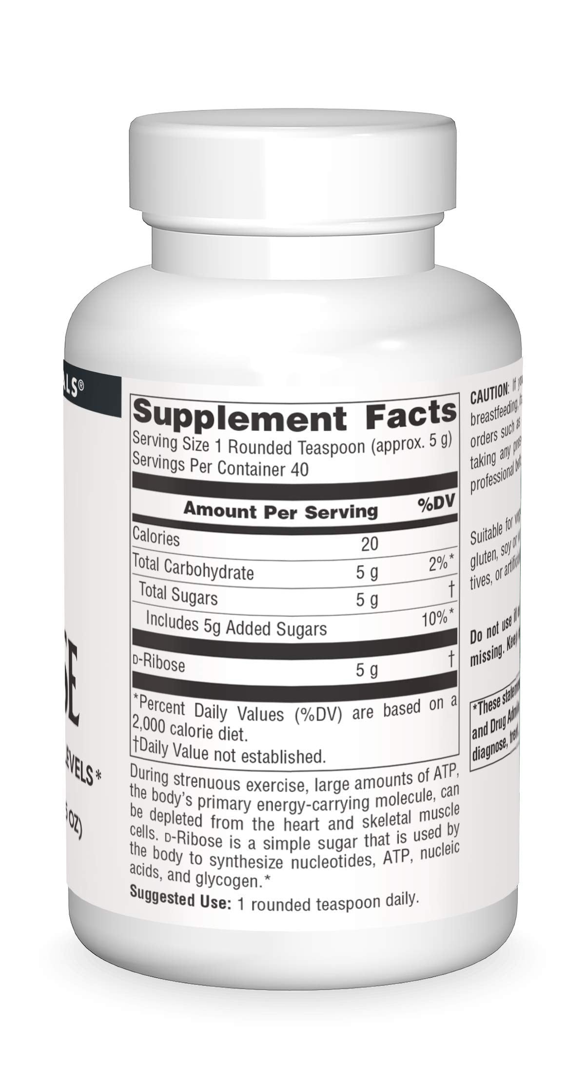 Source Naturals D-Ribose Powder 7.05 Ounce