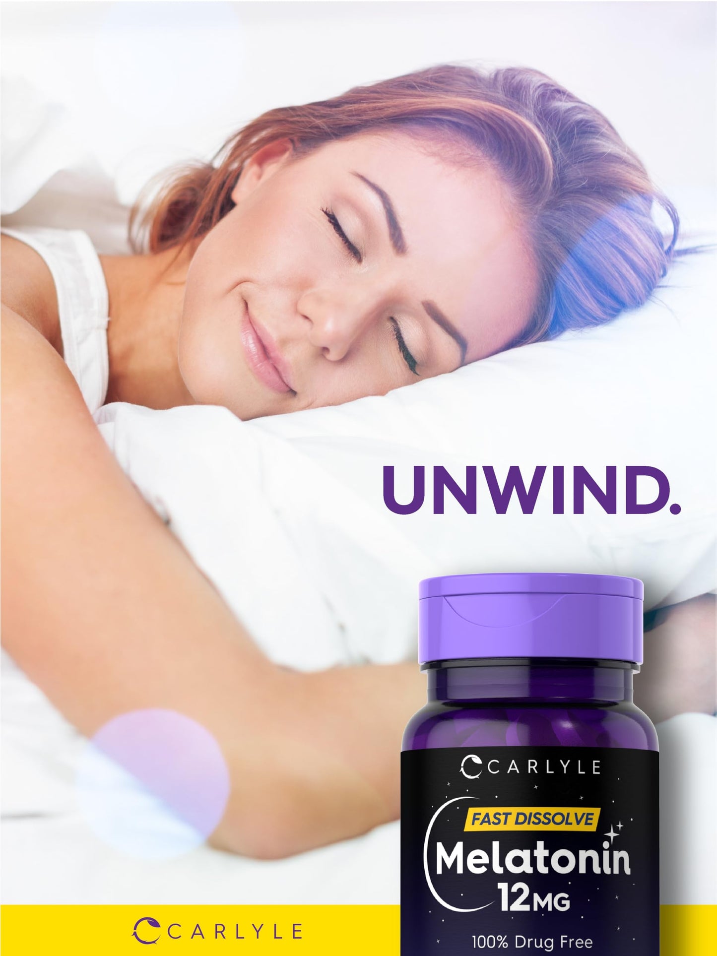 Carlyle Melatonin 12 mg Fast Dissolve Tablets, 180 Count