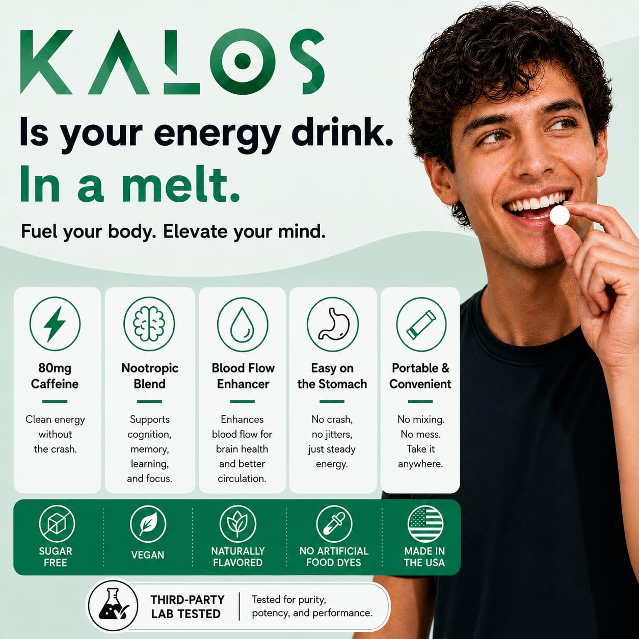 KALOS Energy + Focus Melts Tablets 30