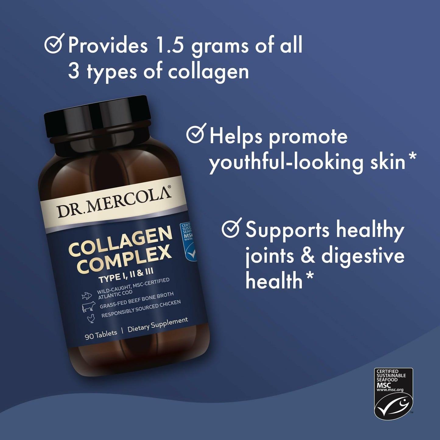 Dr. Mercola Collagen Complex Tablets, 90