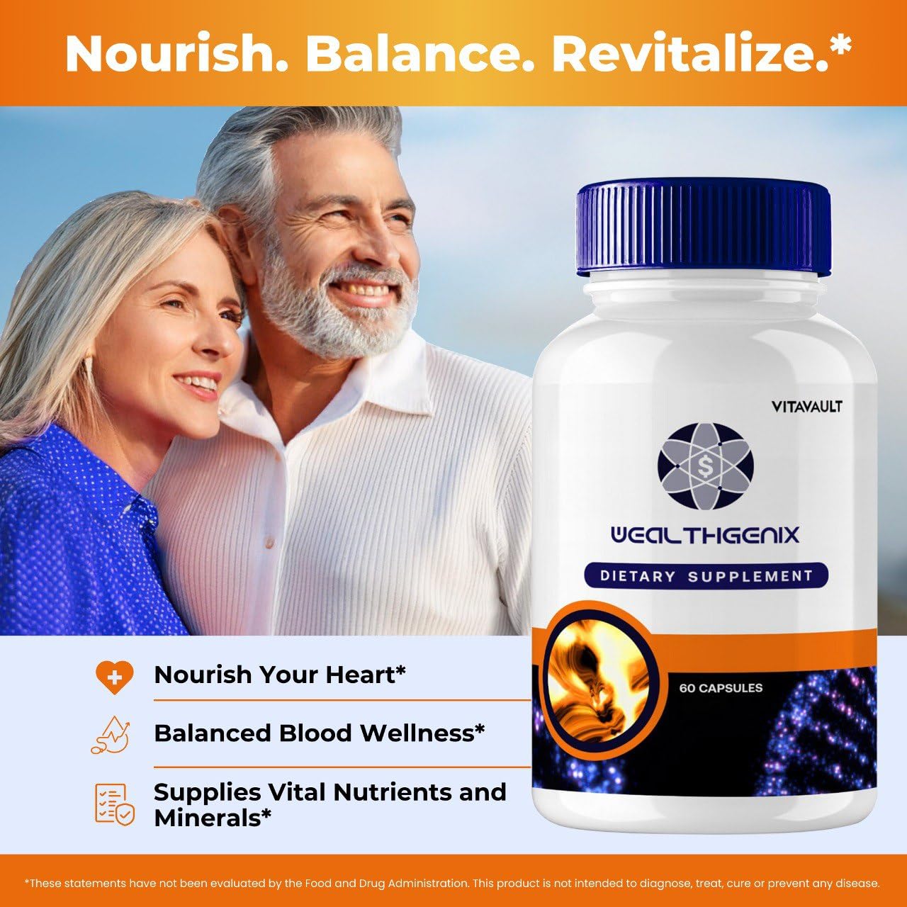 Vitavault WealthGenix Capsules, 300 Capsules