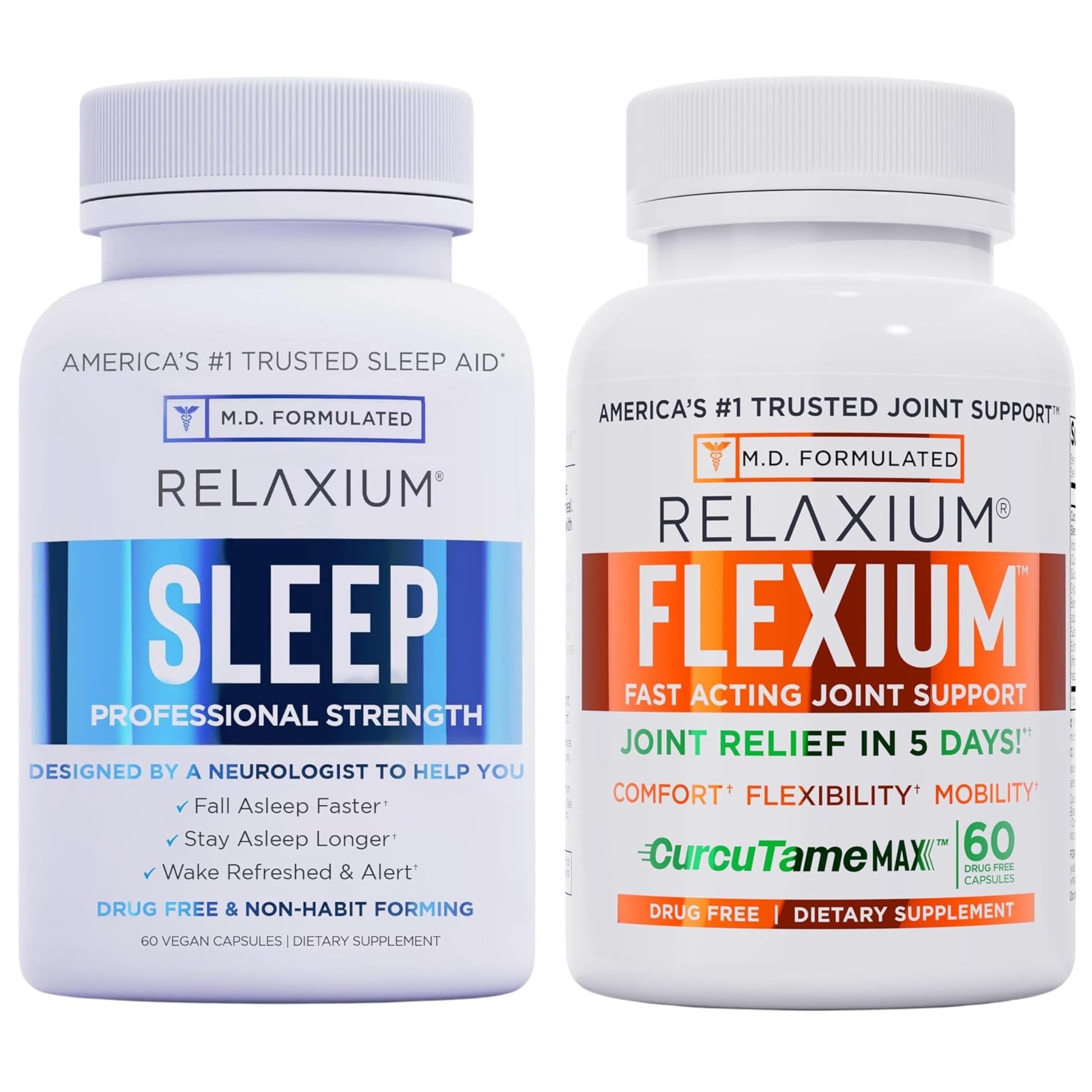 Relaxium Sleep & Joint Relief Bundle Capsules, 60 Capsules Each