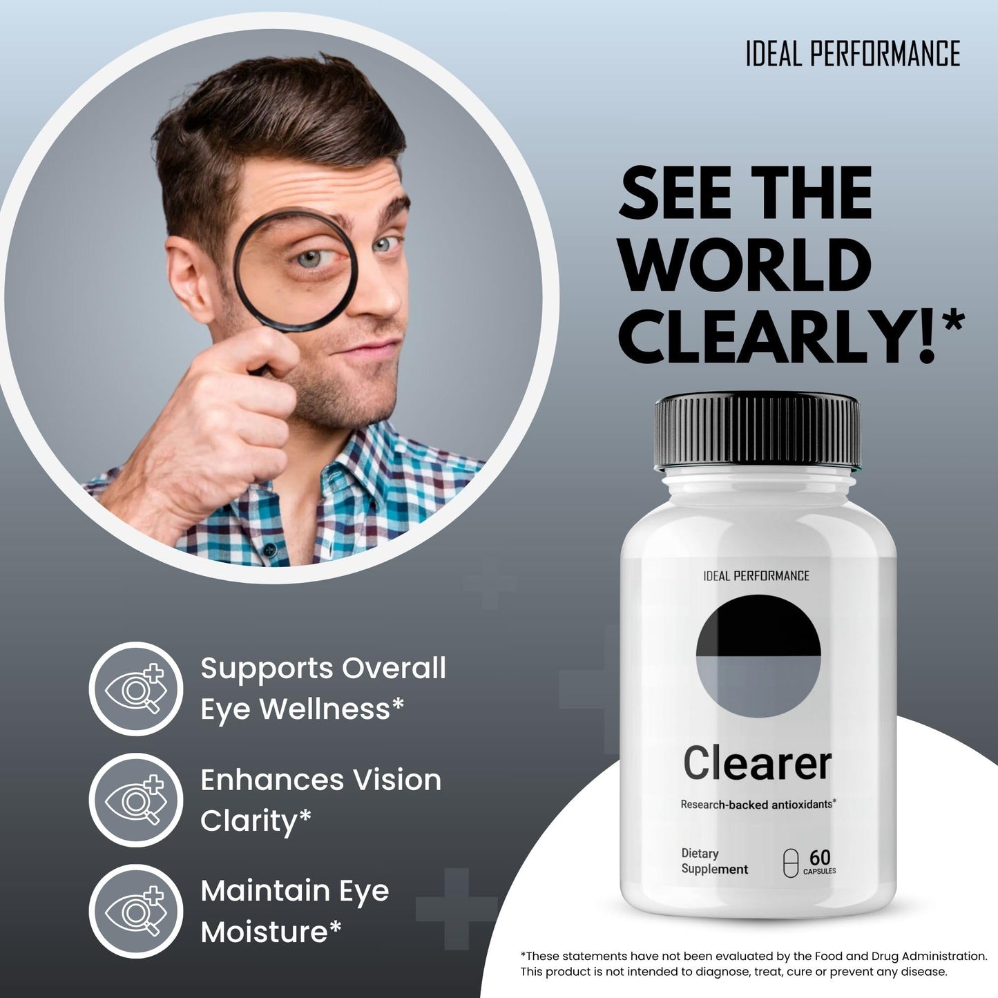 IDEAL PERFORMANCE Clearer Vision Support, 60 Capsules