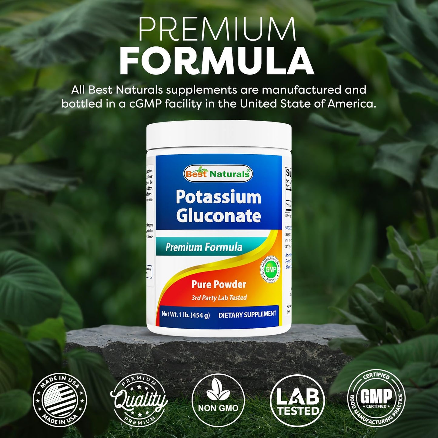 Best Naturals Potassium Gluconate Powder, 48