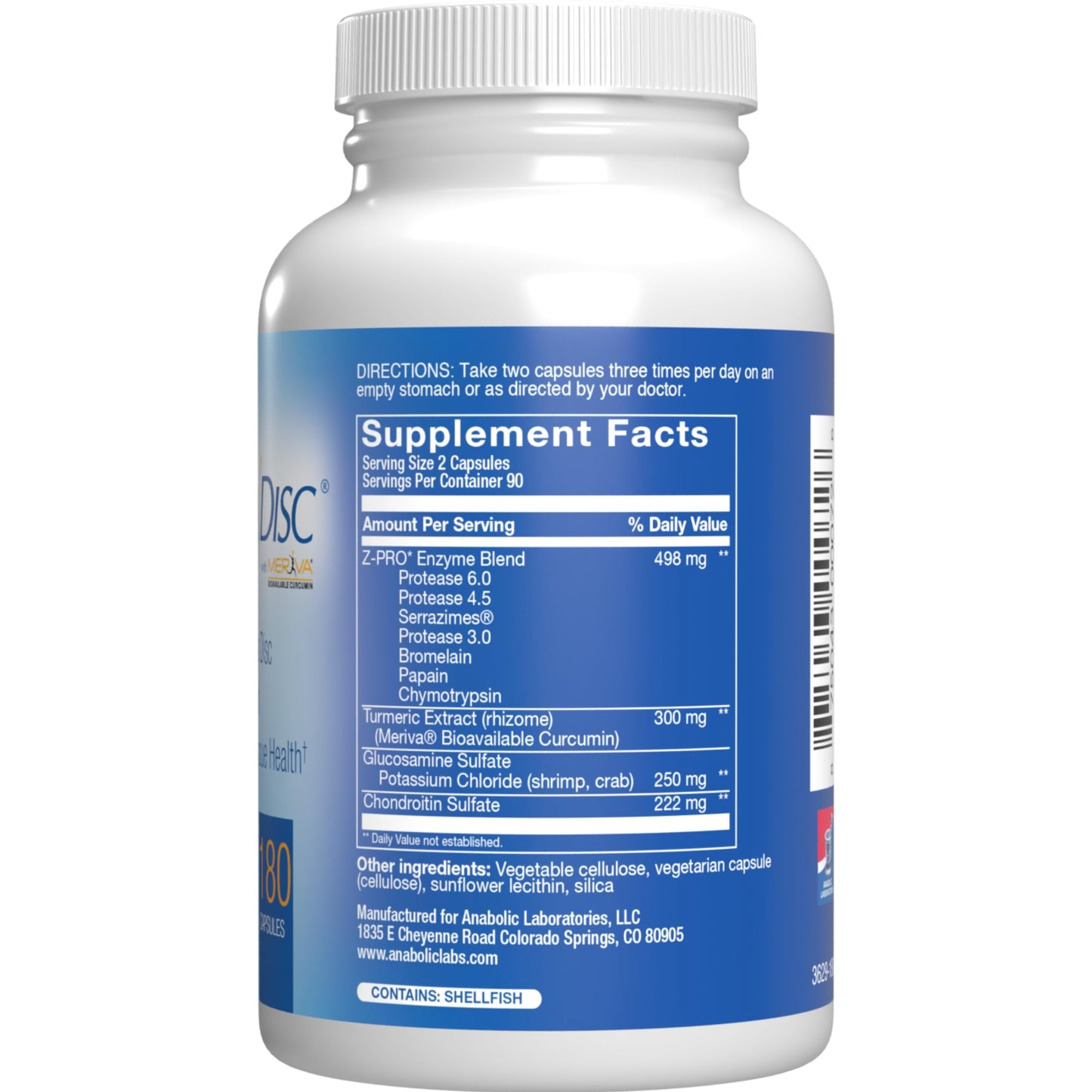Anabolic Laboratories Nutra Disc & Joint Support Capsule 180 Count
