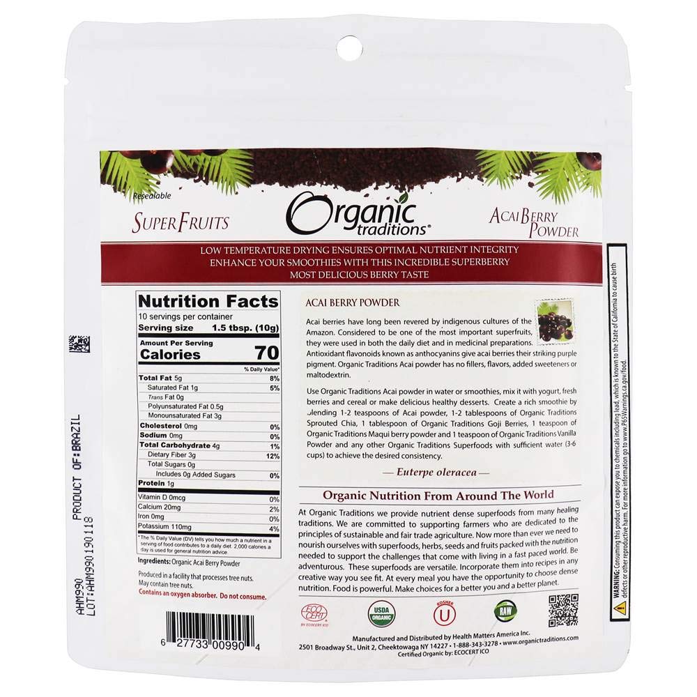 Organic Traditions Acai Berry Powder 1