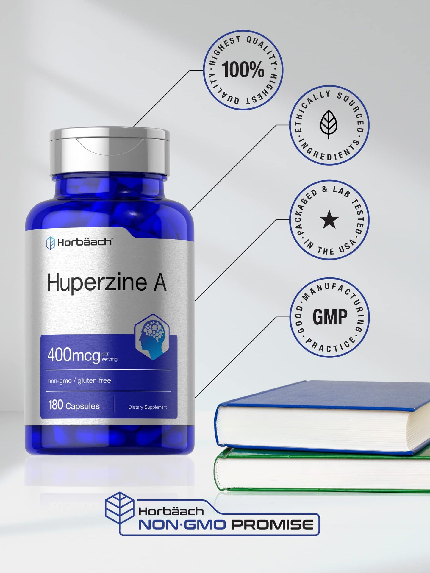 Horbäach Huperzine A 400mcg Capsule, 180 Capsules