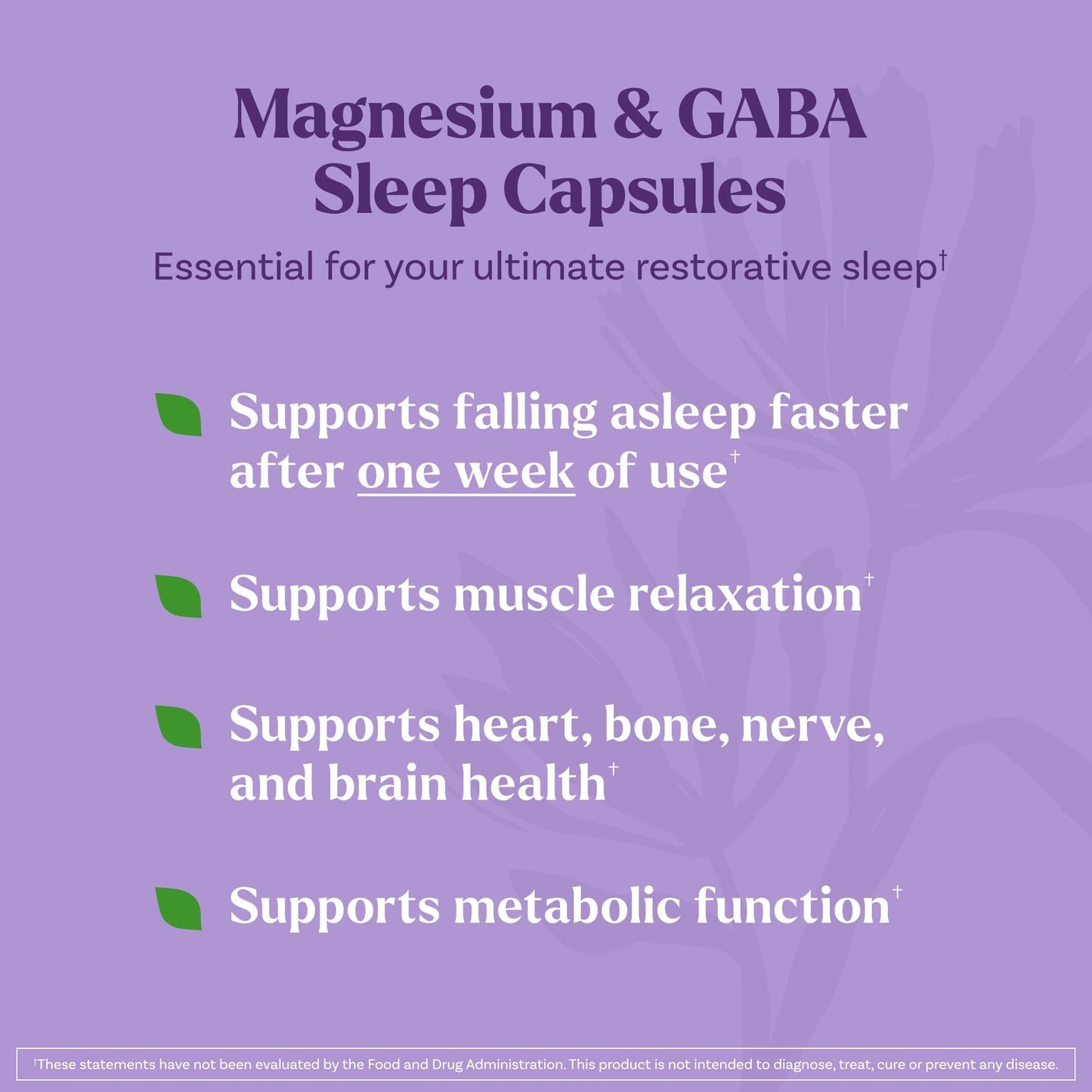 Natrol Sleep & Restore Capsules with Magnesium Glycinate 100mg and GABA, Melatonin-Free, 60 Count
