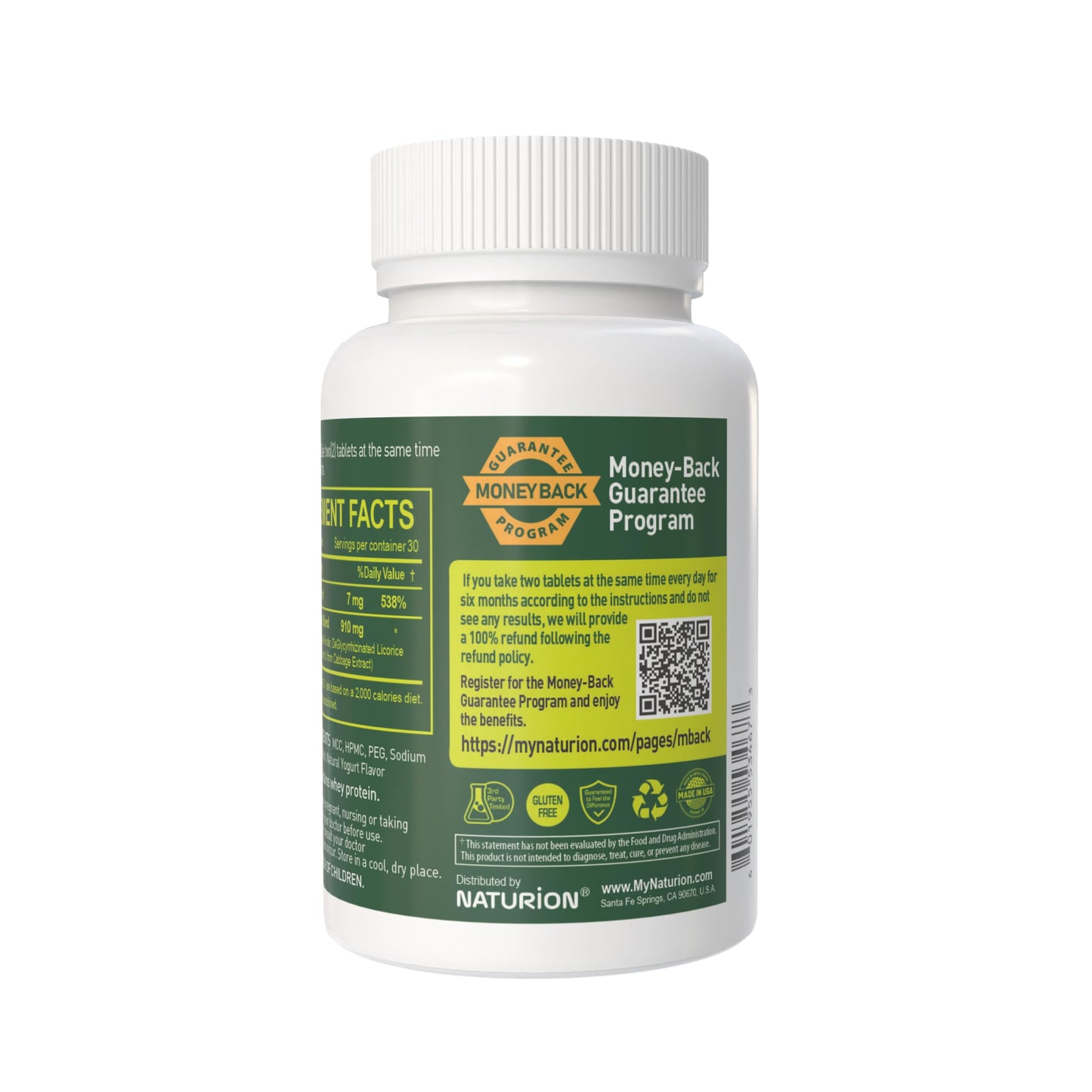 NATURION H. Pylori Support Tablet, 60 Count
