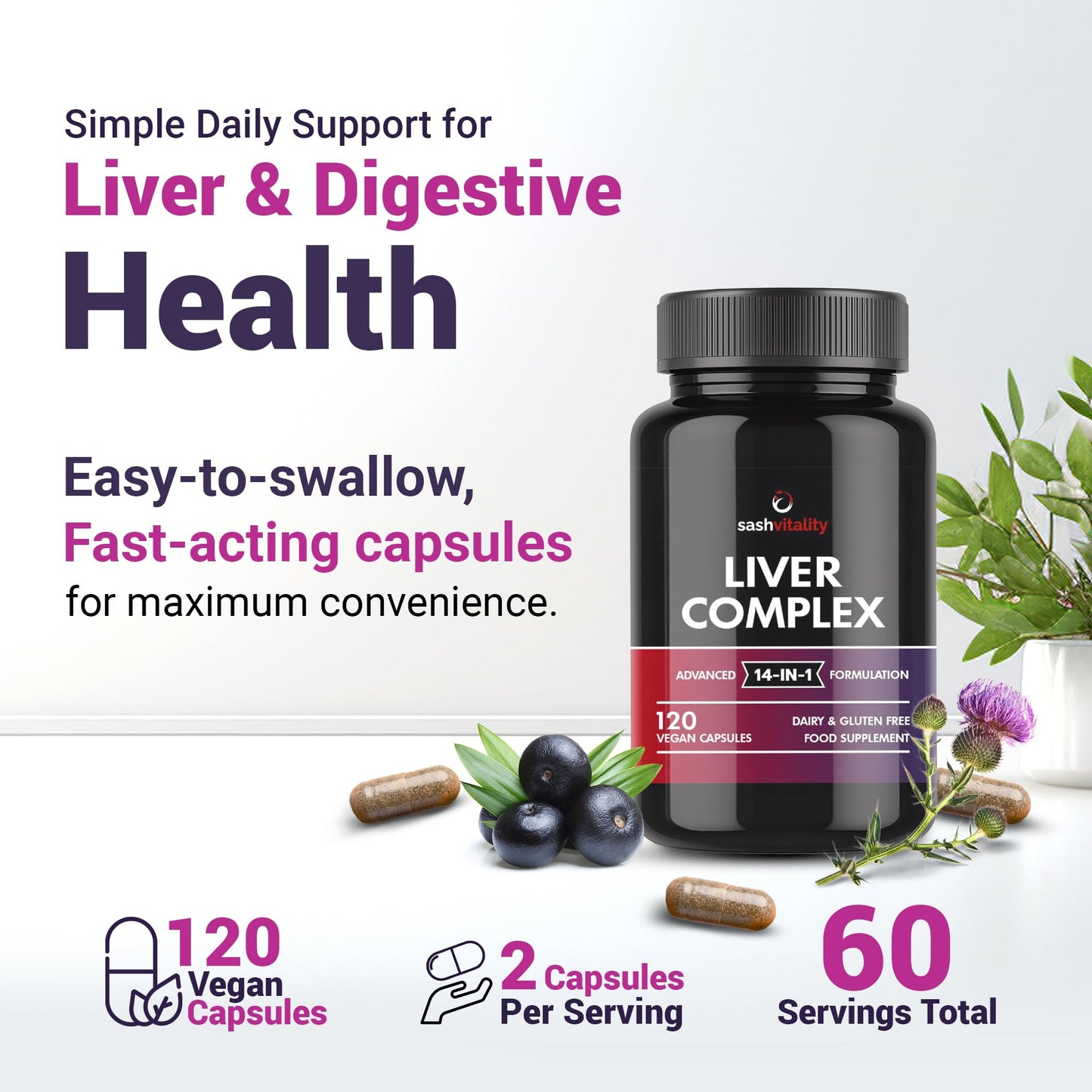SASH Vitality Liver Support Tablets 120