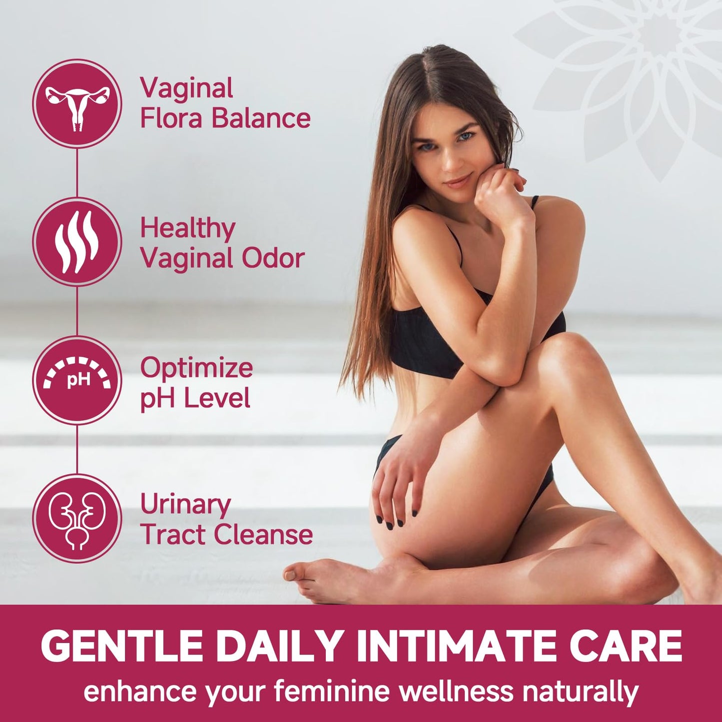 DRFOSTER Vaginal Probiotics for Women pH Balance with Prebiotics & Cranberry, 90 Capsules