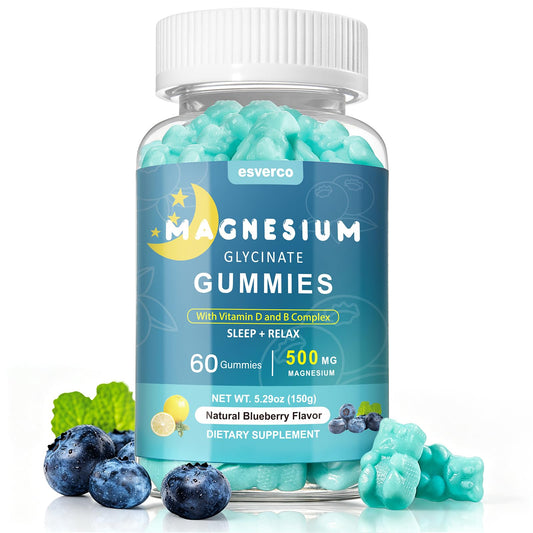 Esverco Magnesium Glycinate Gummies 60 Count