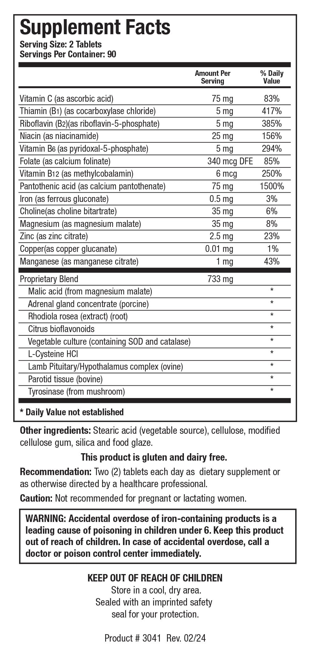 Biotics Research ADB5-Plus Adrenal Gland Function Tablets 180