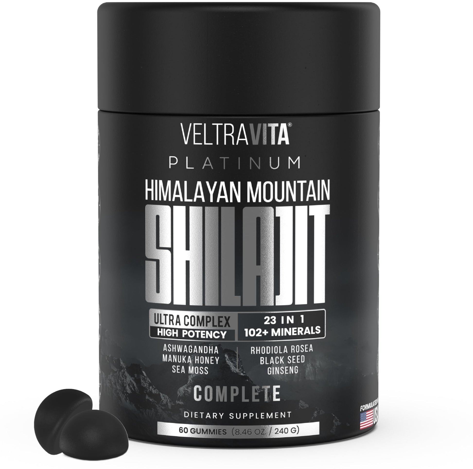 VeltraVita Himalayan Shilajit Gummies, 60 Gummies
