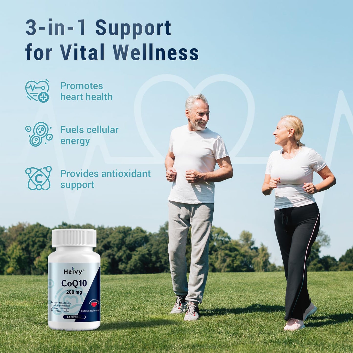 Heivy CoQ10 200mg Capsule, 60 Capsules