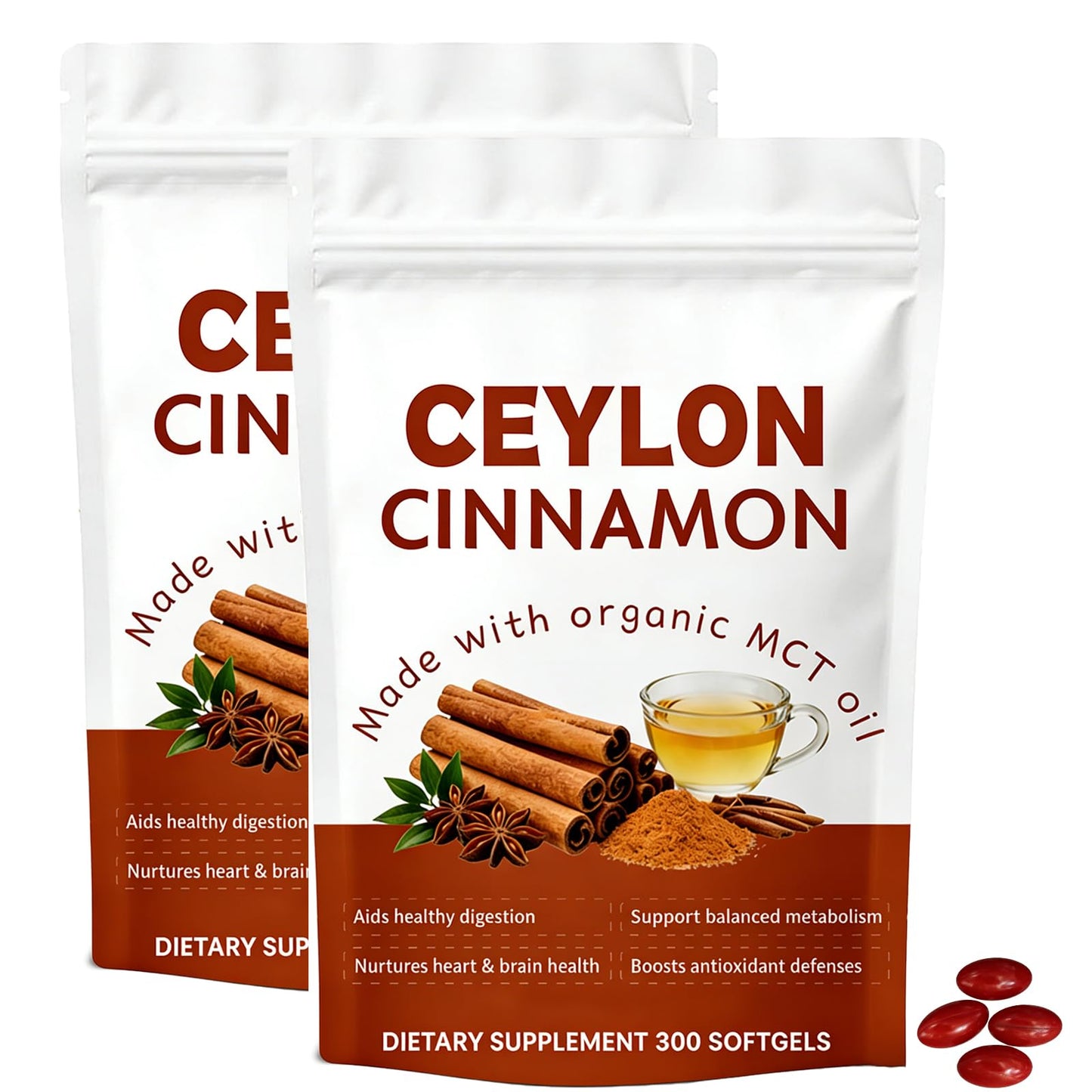 Aevezom Premium Ceylon Cinnamon with MCT Oil Powder, 6.3 oz