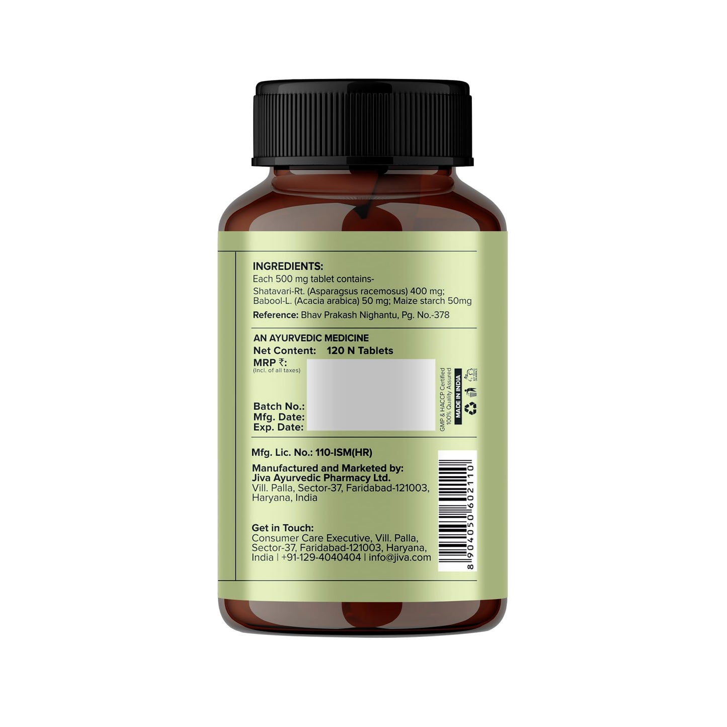 Jiva Ayurveda Shatavari Tablets 120 Tablets
