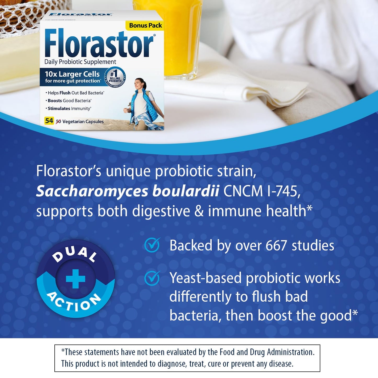 Florastor Probiotics Digestive & Immune Health Bundle, 84 Capsules