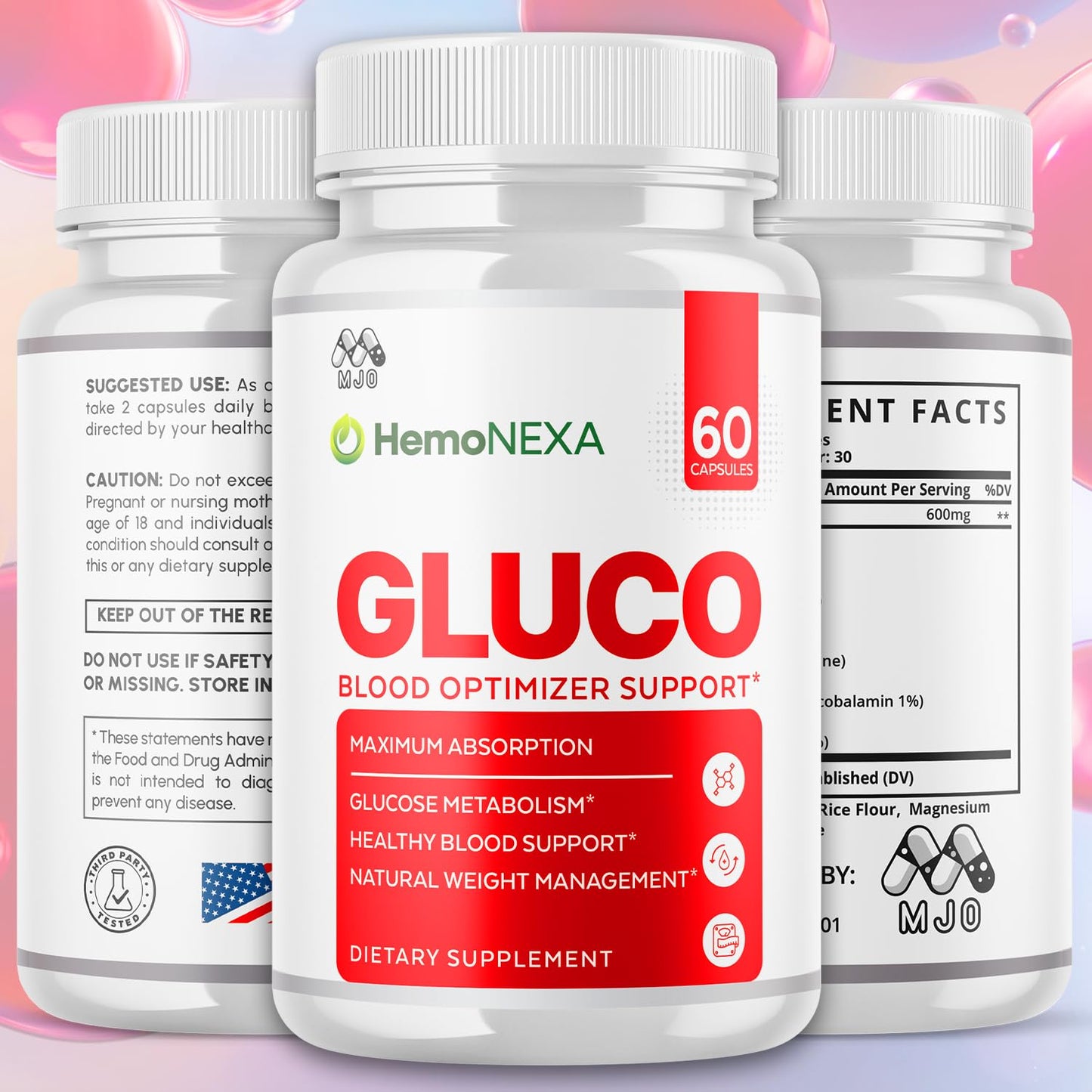 MJO HemoNexa Capsules, 60 Capsules