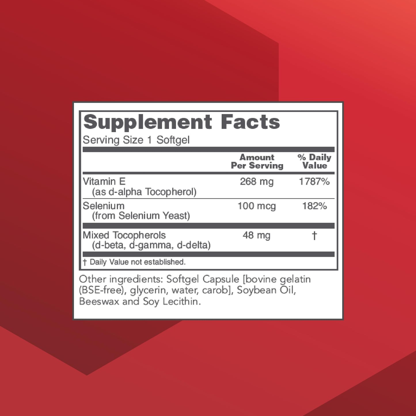 PROTOCOL FOR LIFE BALANCE Vitamin E Softgel, 120 Softgels
