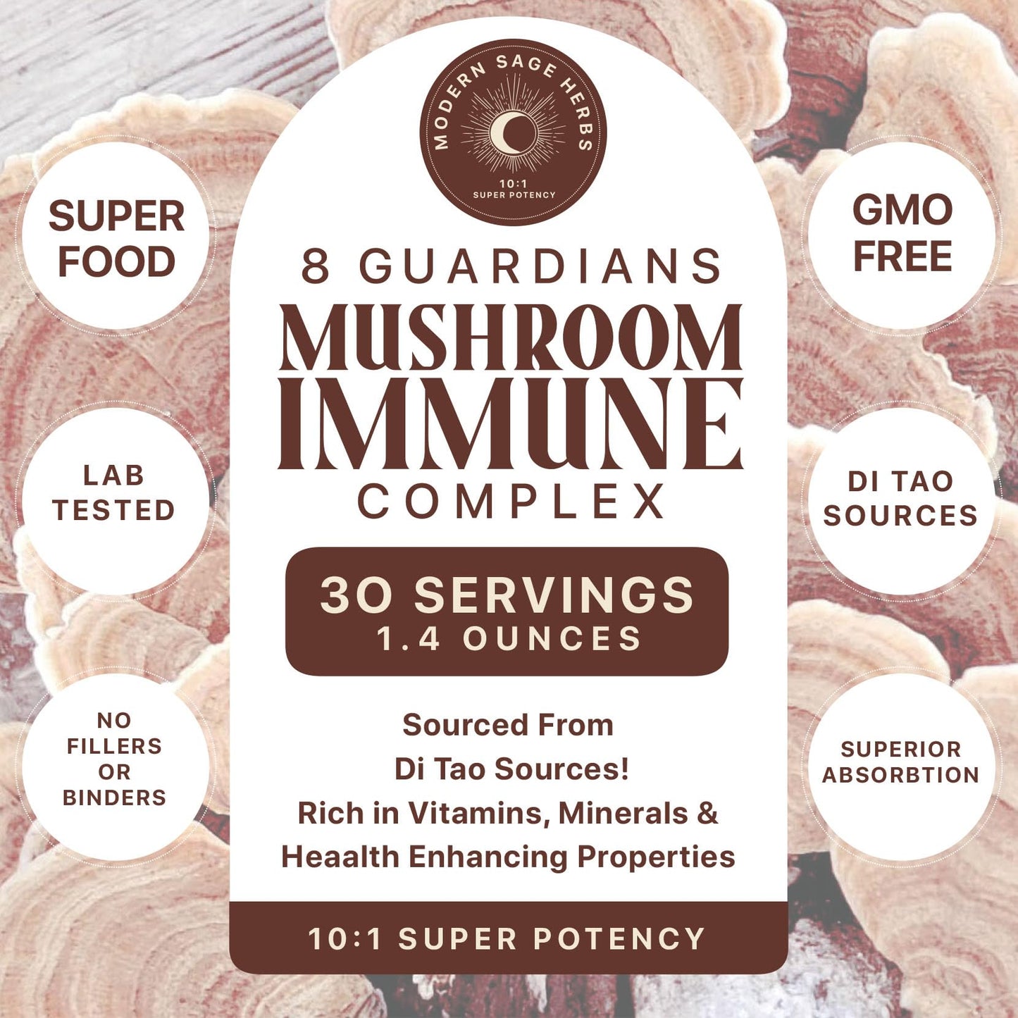 Modern Sage Herbs Mushroom & Herbal Blend Powder 1.4 oz
