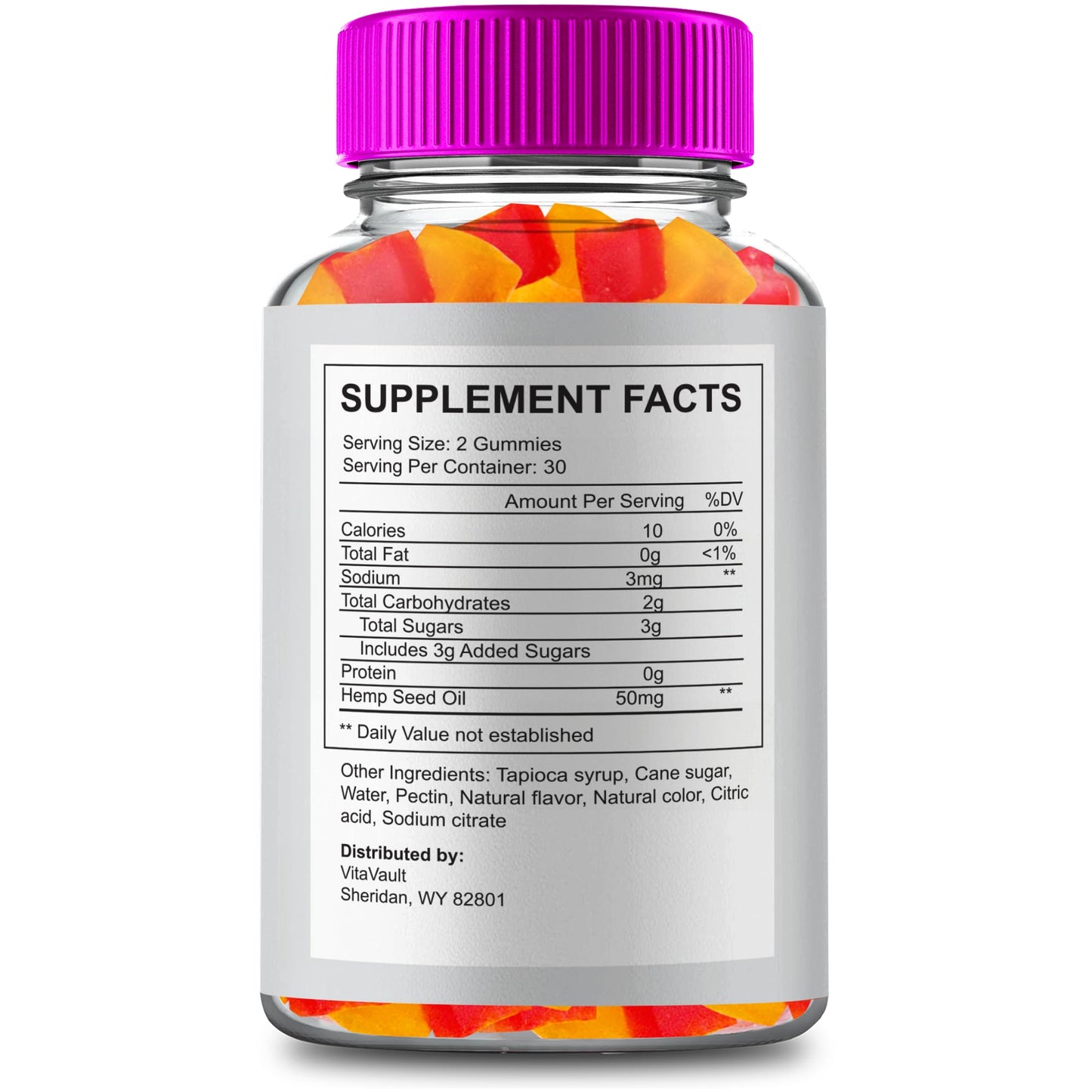 Vitavault Via Hemp Gummies 60 Count