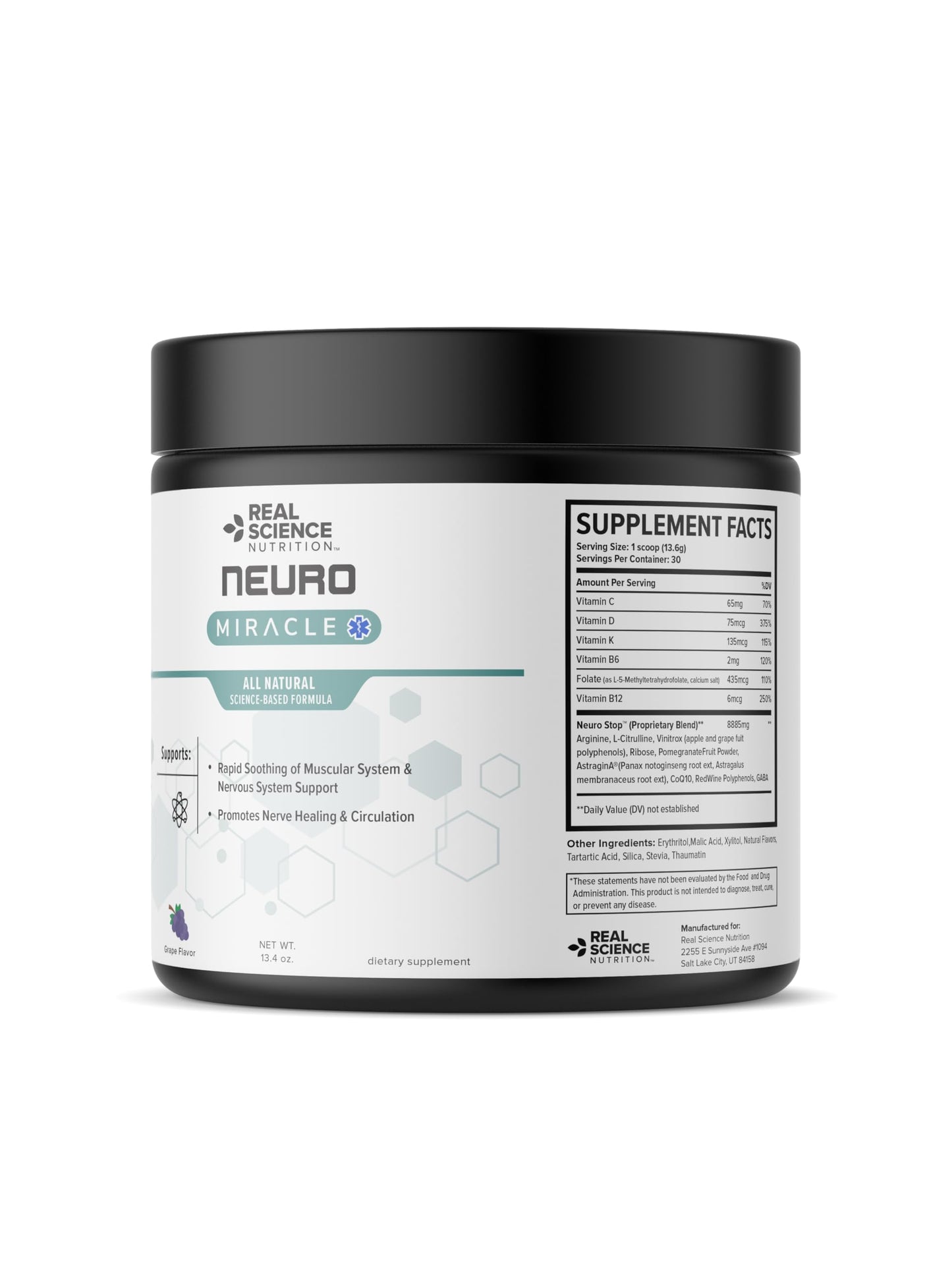 Real Science Nutrition Neuropathy Miracle Powder 13.4 Ounce