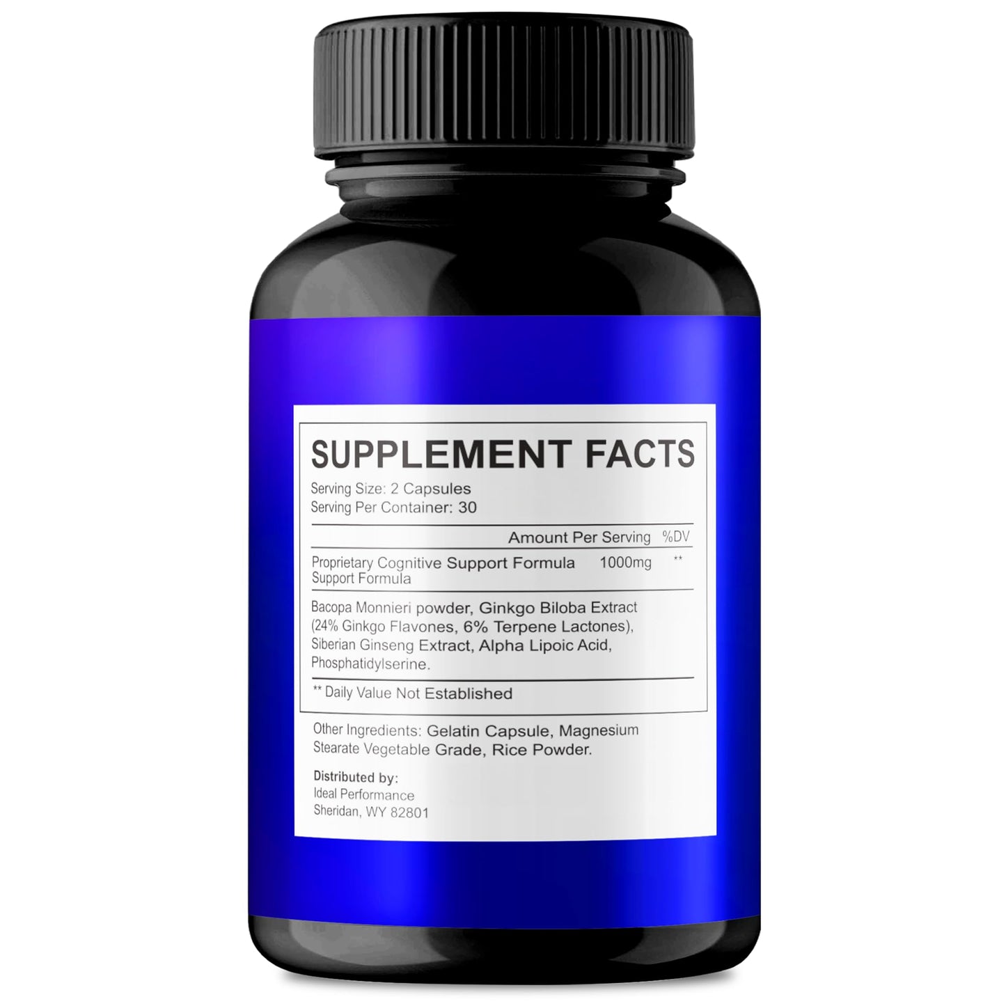 IDEAL PERFORMANCE Brain Memory and Mood Capsules, Maximum Strength Nootropic, 300 Capsules