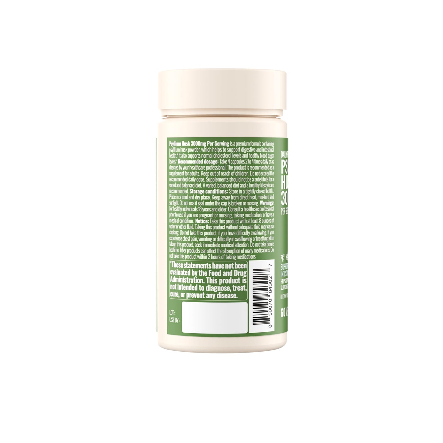 OWNONE Psyllium Husk Capsules, 60 Count